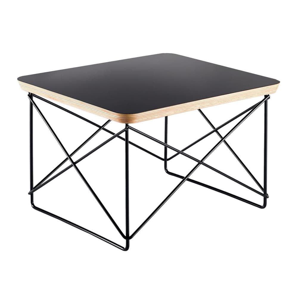 Vitra - Occasional Table LTR Black/Basic Dark - Småbord & sidebord - Charles & Ray Eames - Svart - Metall/Tre