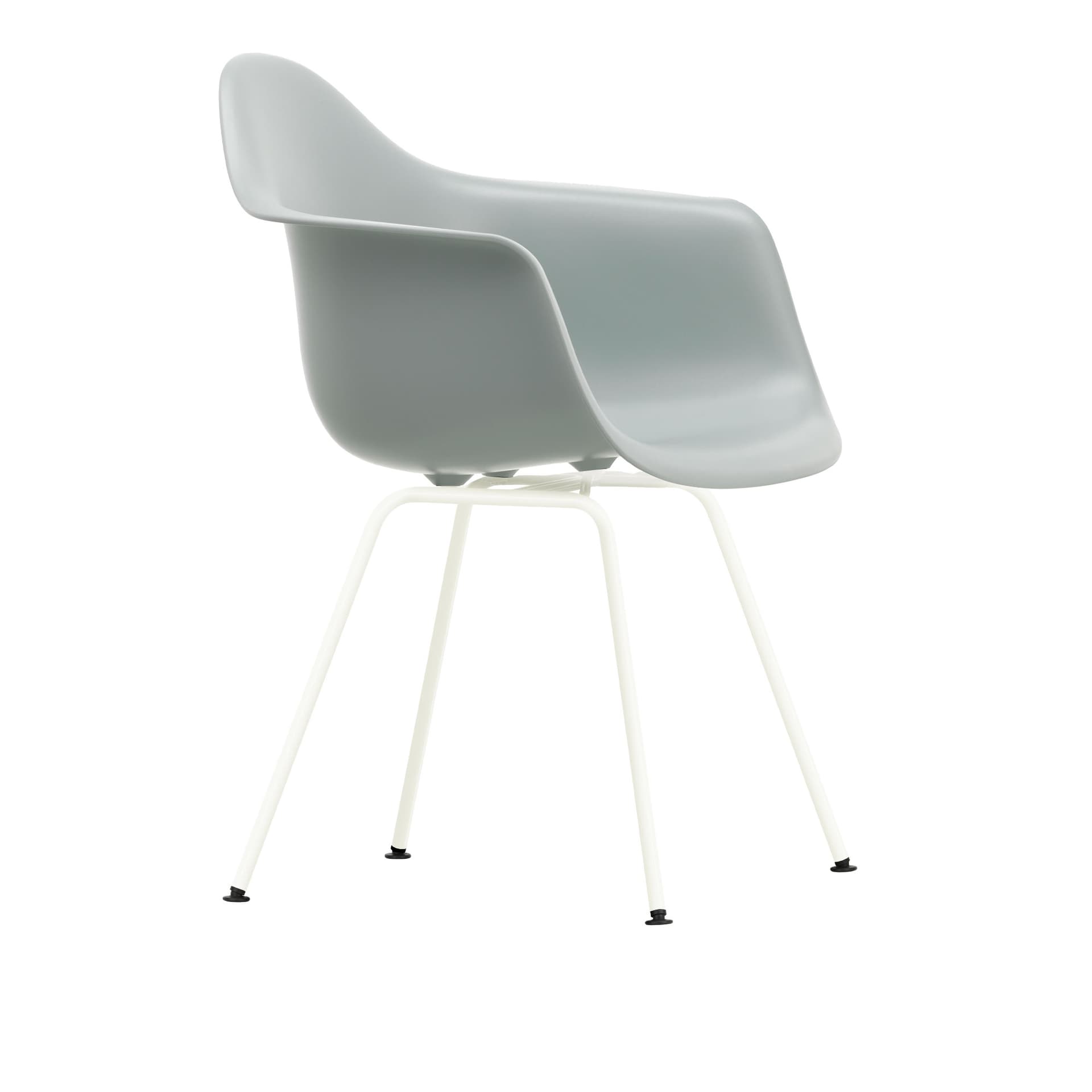 Vitra - Eames Plastic Armchair DAX - 24 Light Grey - White Base - Spisestoler - Charles & Ray Eames - Grå - Metall/Plast