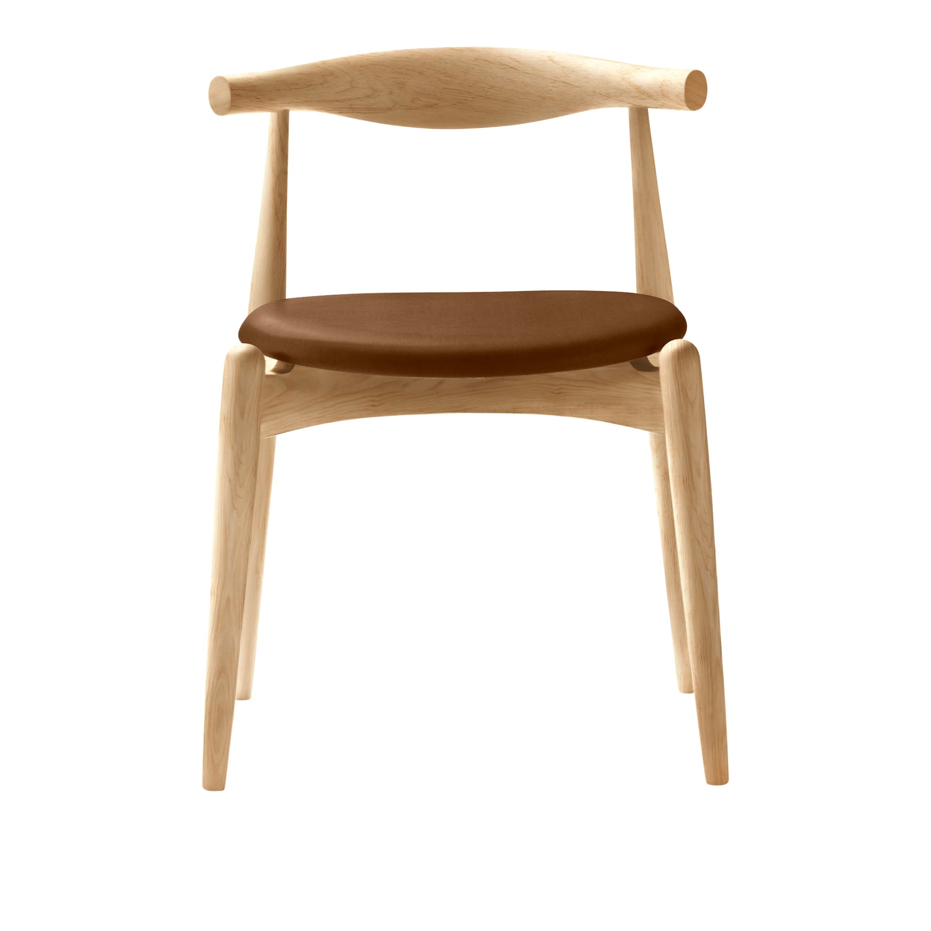 Carl Hansen - CH20, Klarlackad Ek, Lädergrupp C Sif - 95 - Spisestoler - Hans J. Wegner - Tre farget - Tre