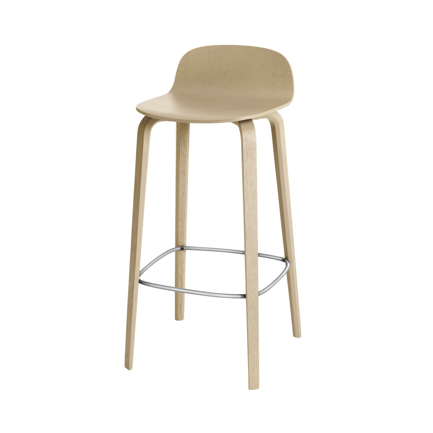 Muuto - Visu 75 cm  Oak - Barstoler & barkrakker - Mika Tolvanen - Tre farget - Tre