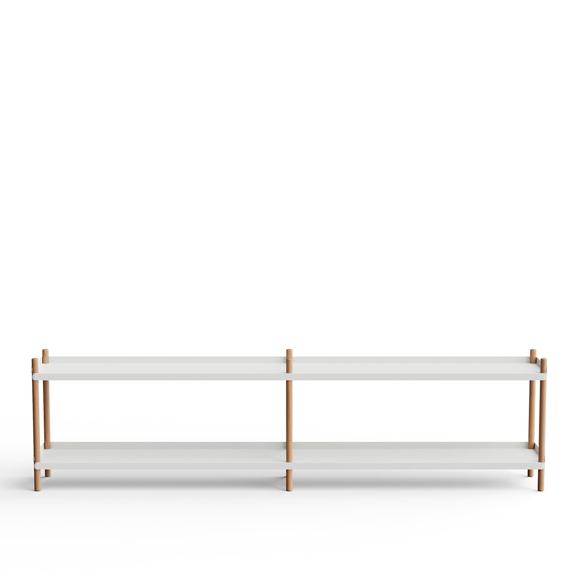 NINE - BOLT Shelving 2000 - 2 shelves Oak Natural Grey - Hyller & Hyllesystemer - Lennart Ebert - Grå - Metall/Tre