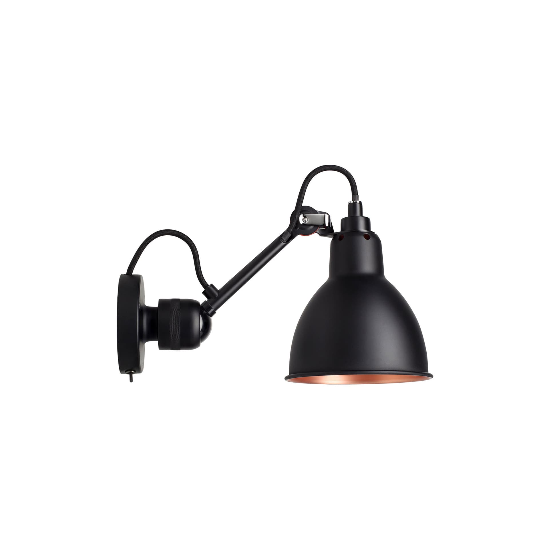 Lampe Gras - 304SW Vegglampe Svart/Svart/Kobber