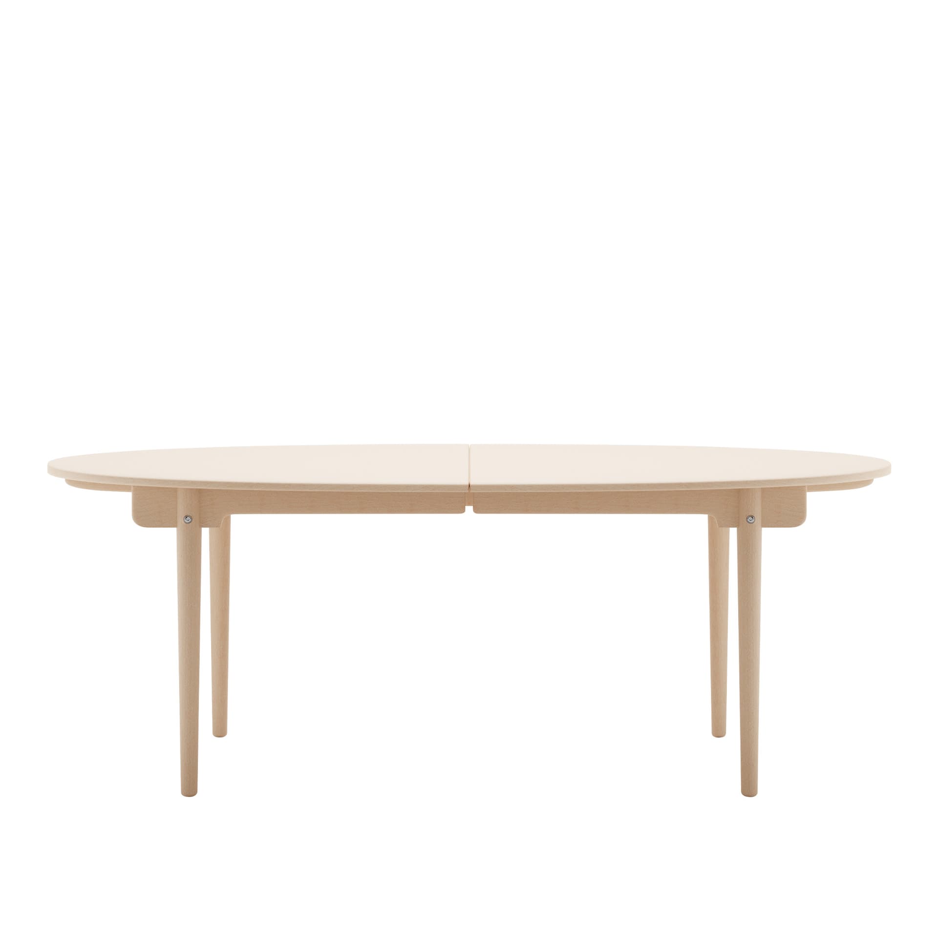 Carl Hansen - CH338, Tvålad Bok, Med utdrag för 2 st iläggsskivor - Spisebord - Hans J. Wegner - Beige - Tre