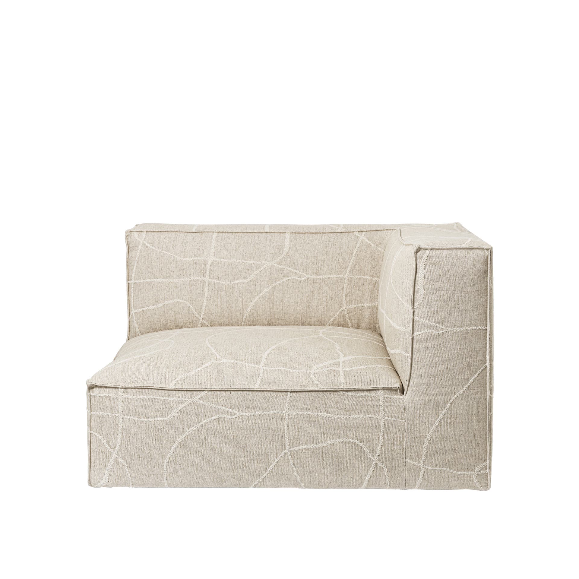 Ferm Living - Catena Armrest R S401 Utzon-Can Lis - Sand/Off-wh - Sofaer - Beige - Plast/Ull