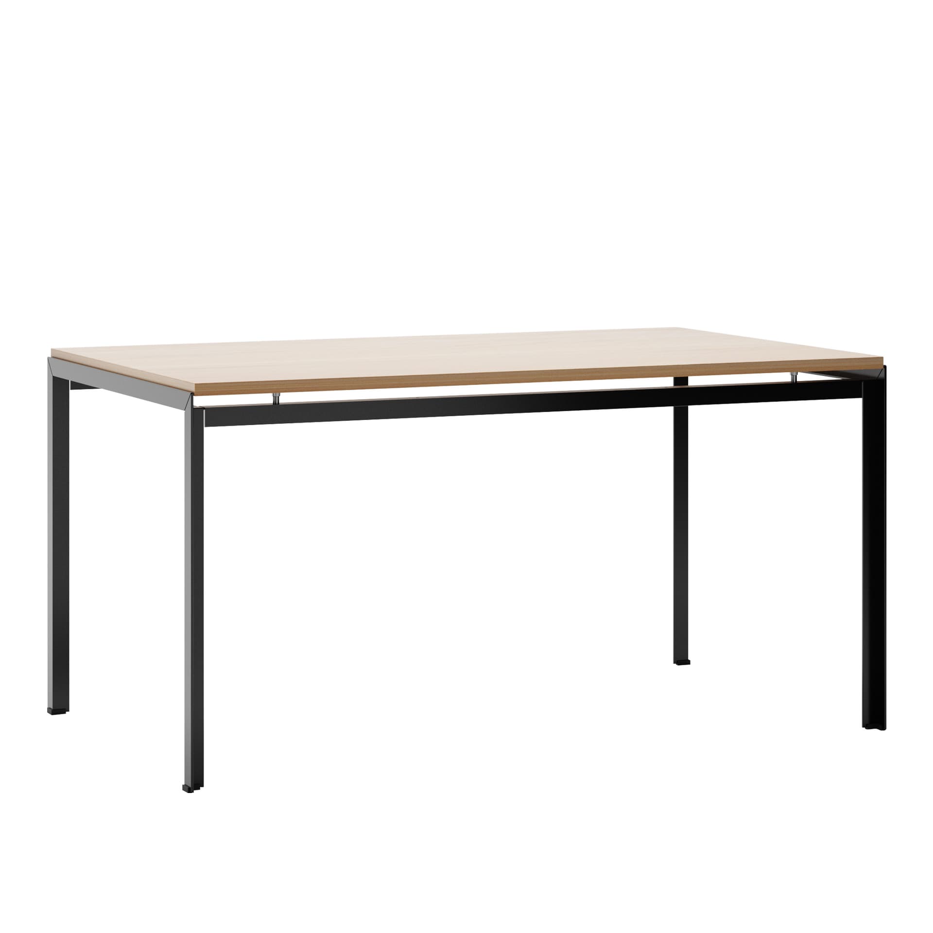 Carl Hansen - PK52A - Skrivbord, Klarlackad Ek, Svart pulverlack - Skrivebord - Poul Kjærholm - Tre farget - Metall/Tre