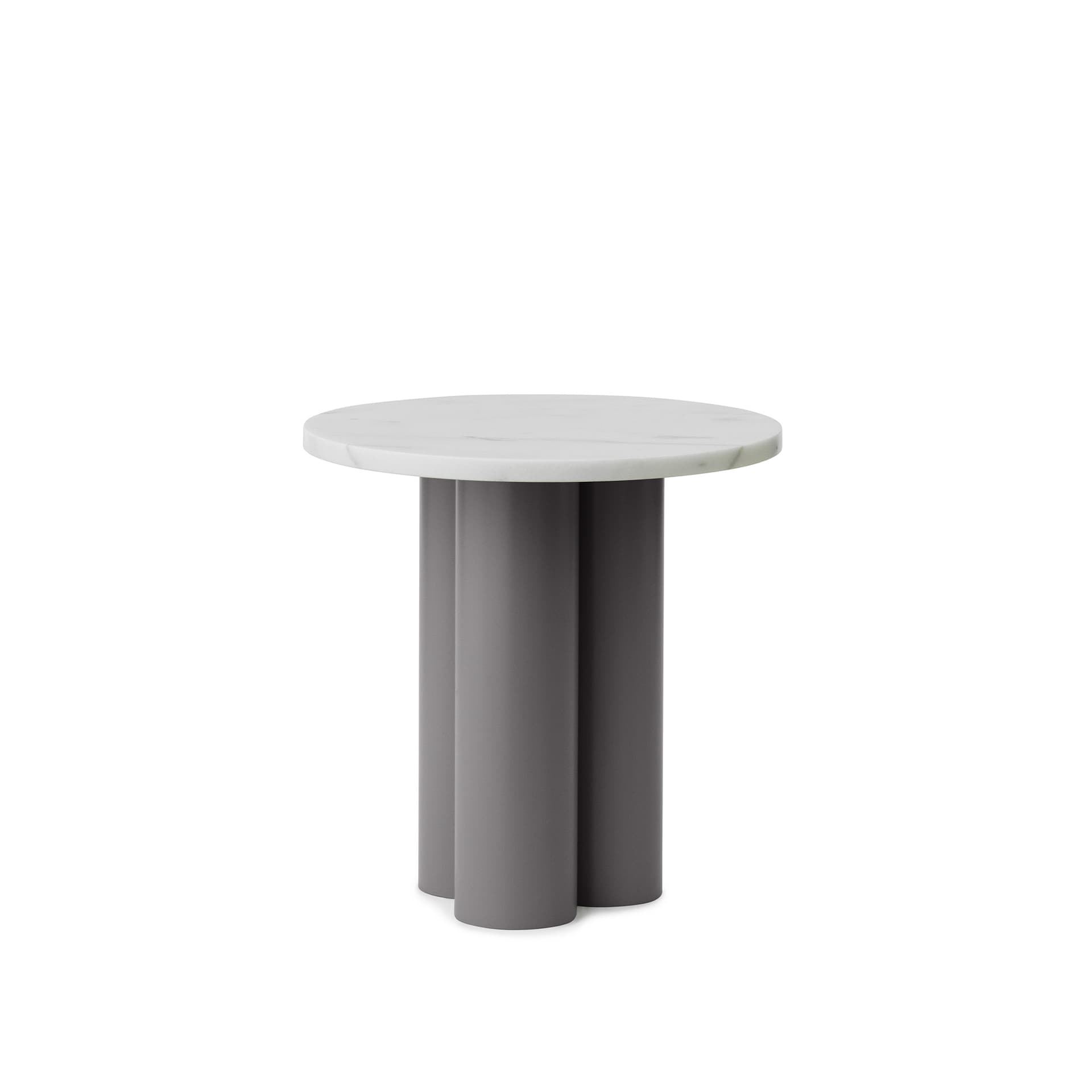 Normann Copenhagen - Dit Table Grey - White Carrara - Småbord & sidebord - Hvit - Metall/Stein