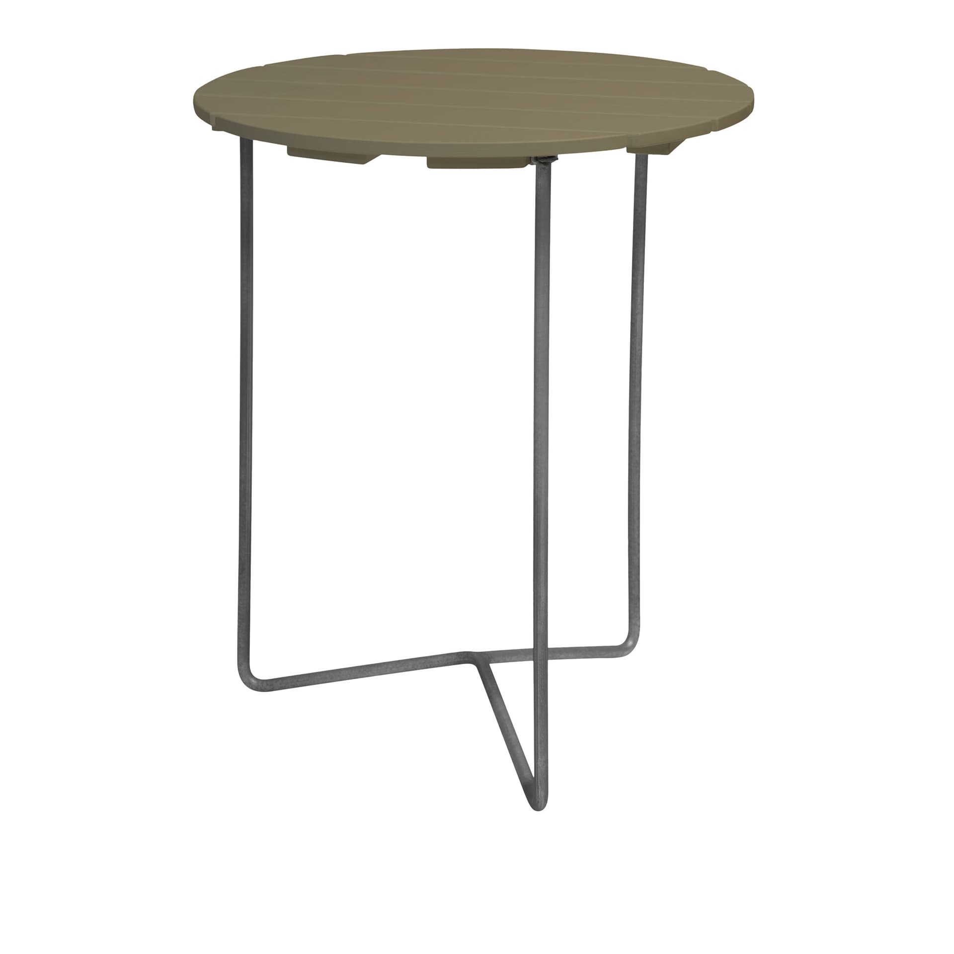 Grythyttan Stålmöbler - Bord 6B Ø60cm varmforsinket stativ lysegrønn eik - Utendørs småbord & sidebord - Grønn