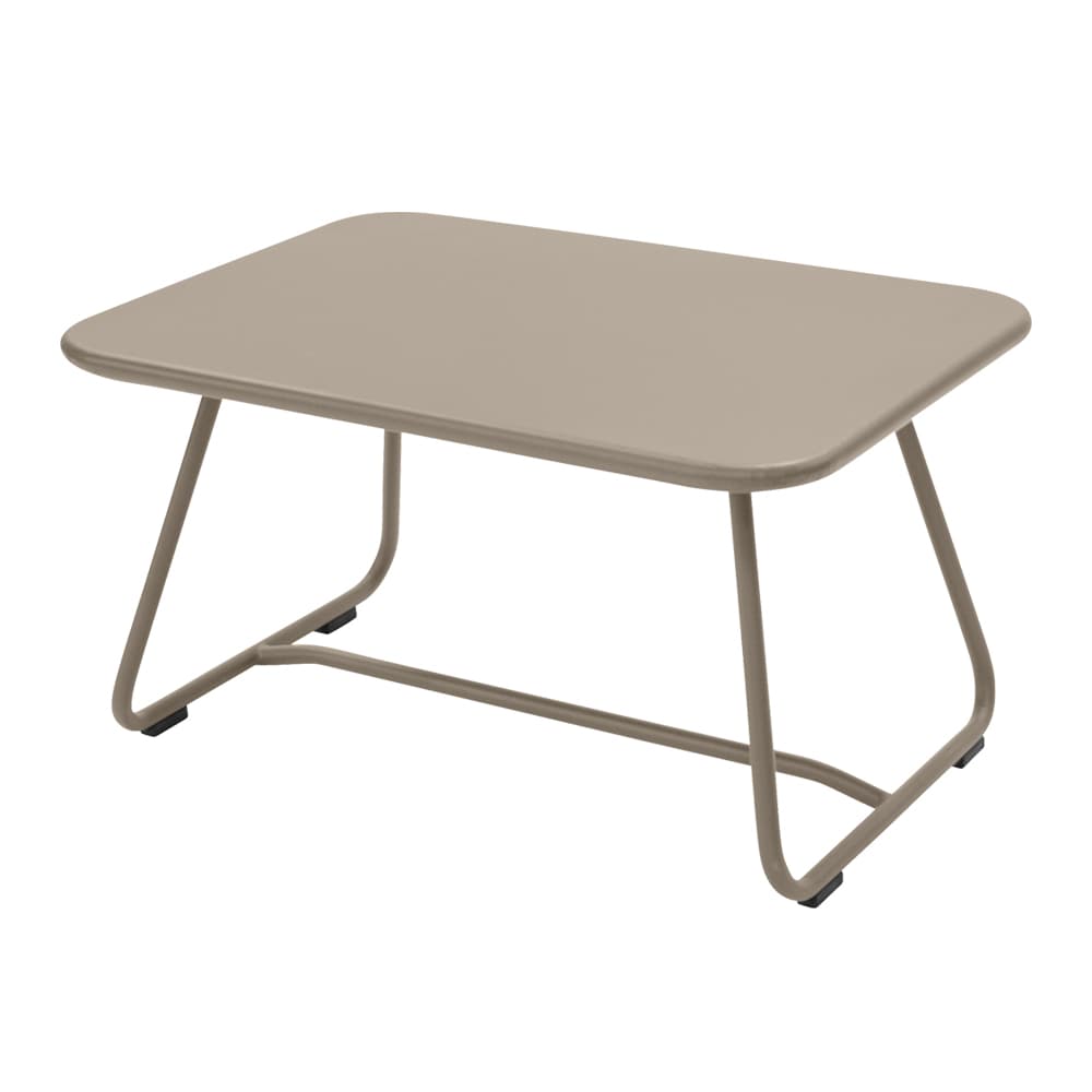 Fermob - Sixties Low Table Nutmeg 14 - Utendørs småbord & sidebord - Frédéric Sofia - Beige - Metall