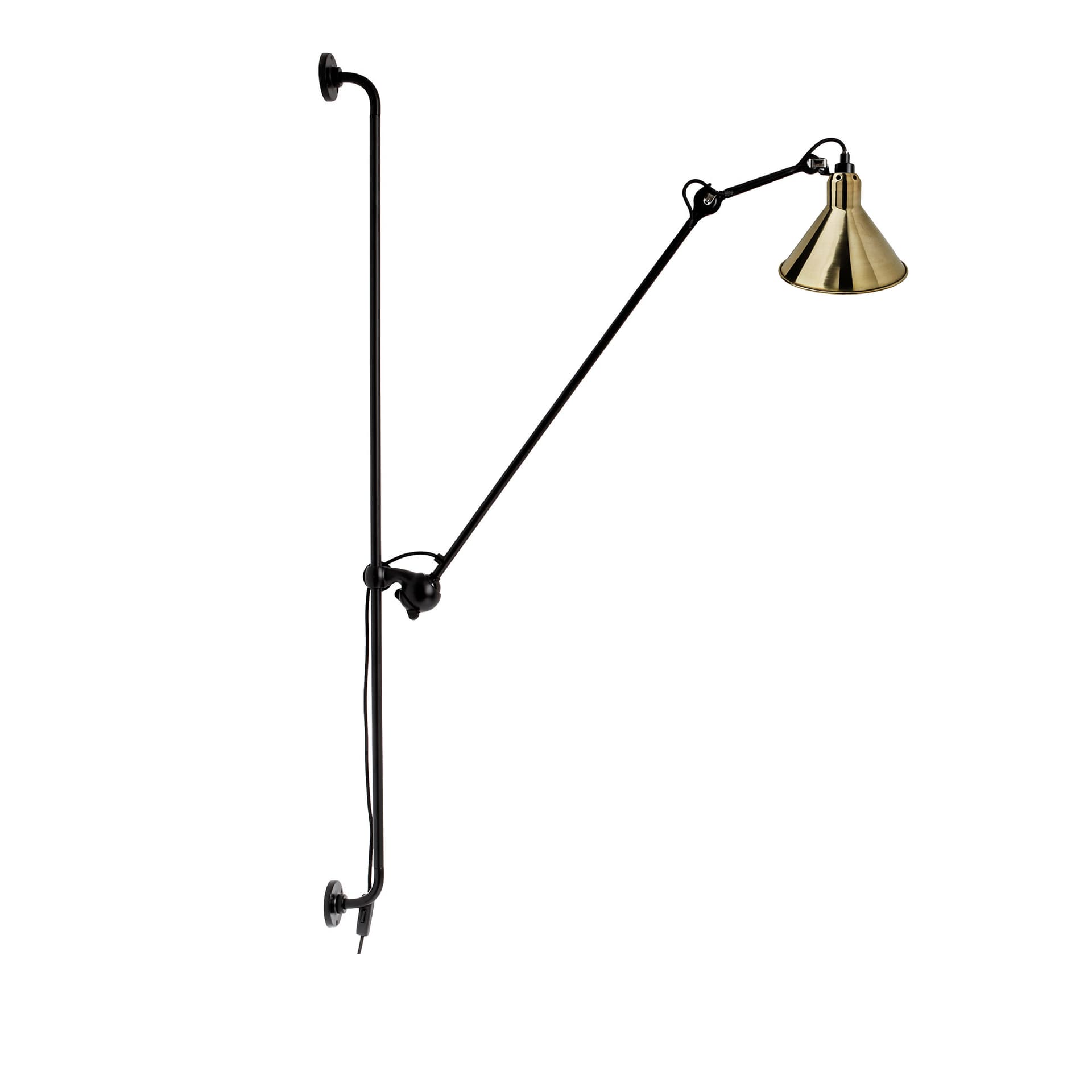 DCWéditions - Lampe Gras No214 - Conic, Mässing - Vegglamper - Bernard-Albin Gras - Gull - Metall
