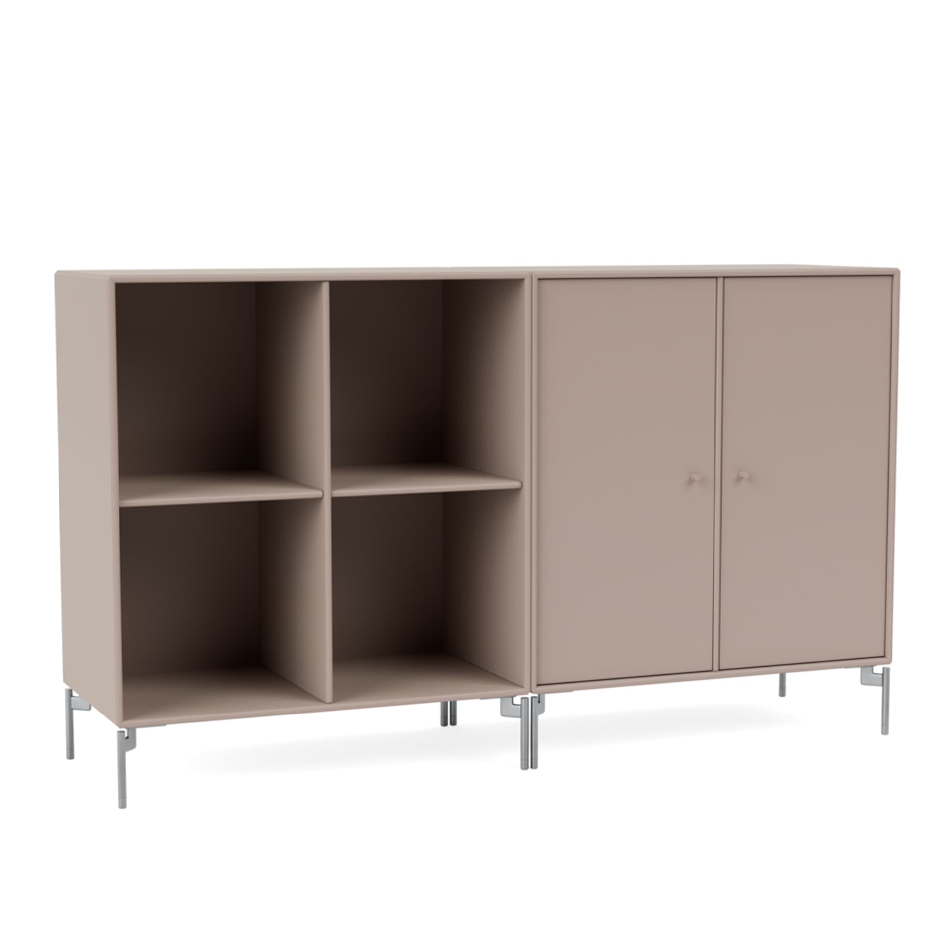 Montana - Pair Classic Sideboard - Mushroom / Matt Chrome Legs - Sideboards - Peter J. Lassen - Beige