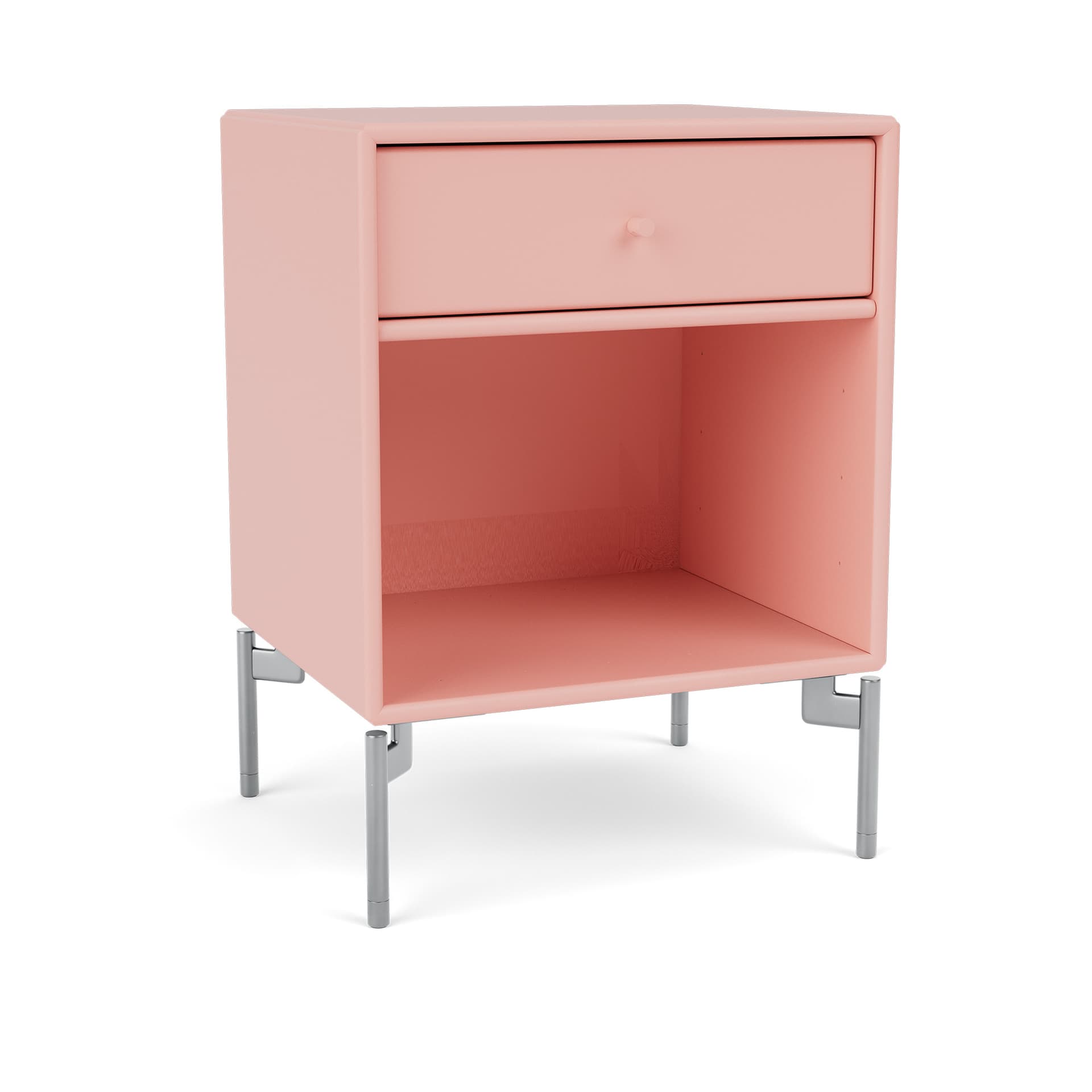 Montana - Dream Nightstand 167-Ruby Matt Chrome - Nattbord - Peter J. Lassen - Rosa - Tre