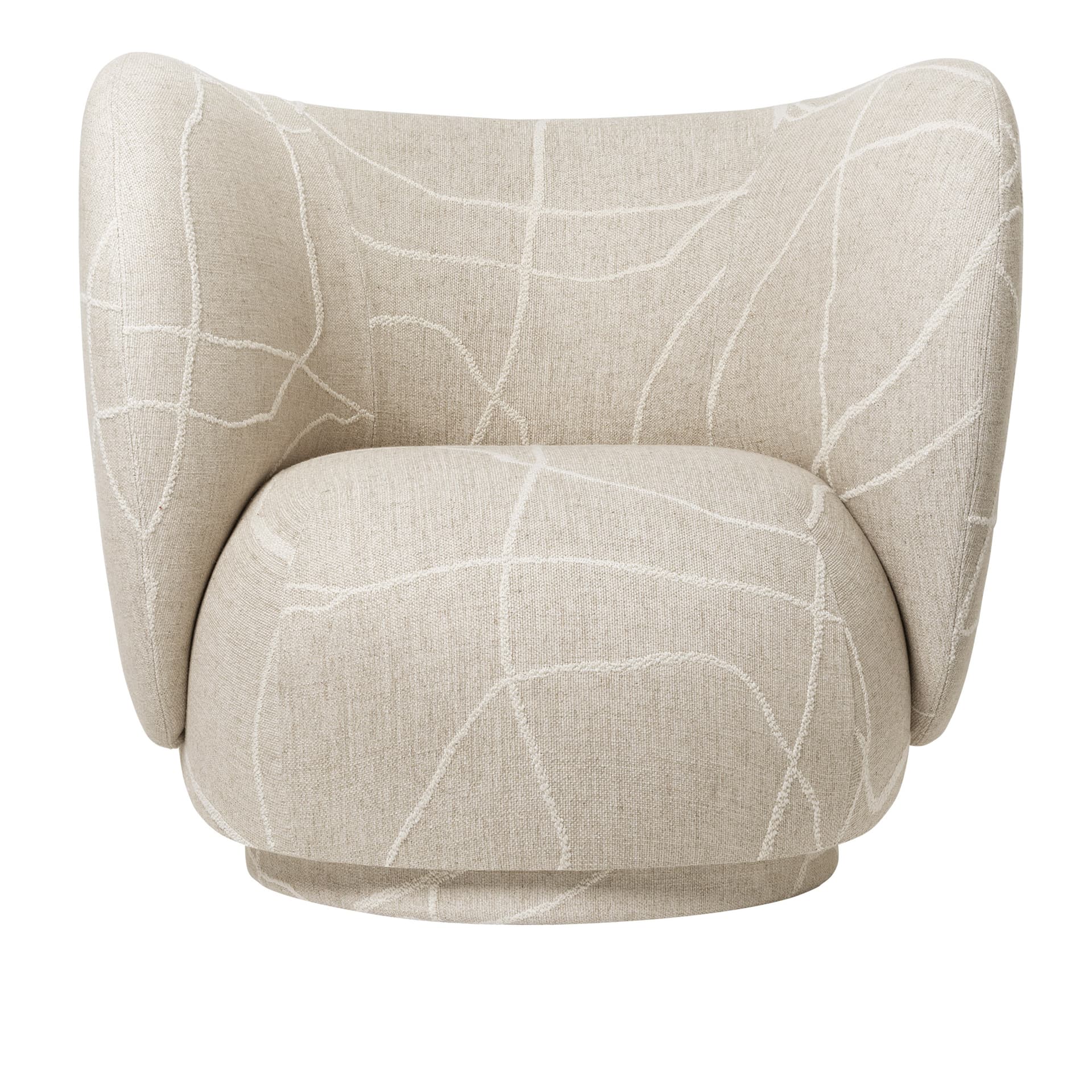 Ferm Living - Rico Lounge Utzon-Can Lis - Sand/Off-white - Lenestoler - Hvit - Plast/Ull