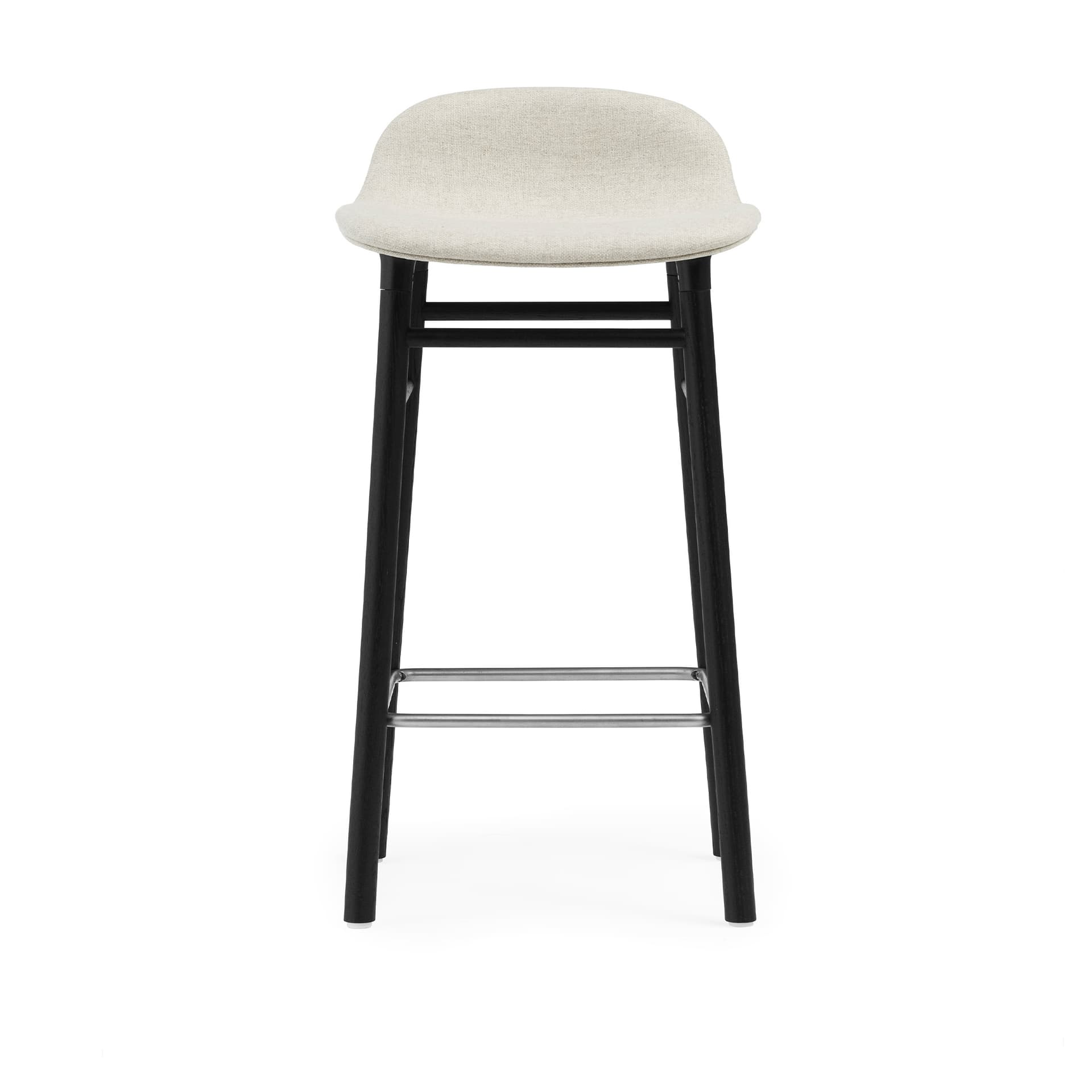 Normann Copenhagen - Form Barstool 65 cm Full Upholstery Black Oak Group 2 MLF20 - Barstoler & barkrakker - Simon Legald - Tre/Tekstilmateriale/Plast