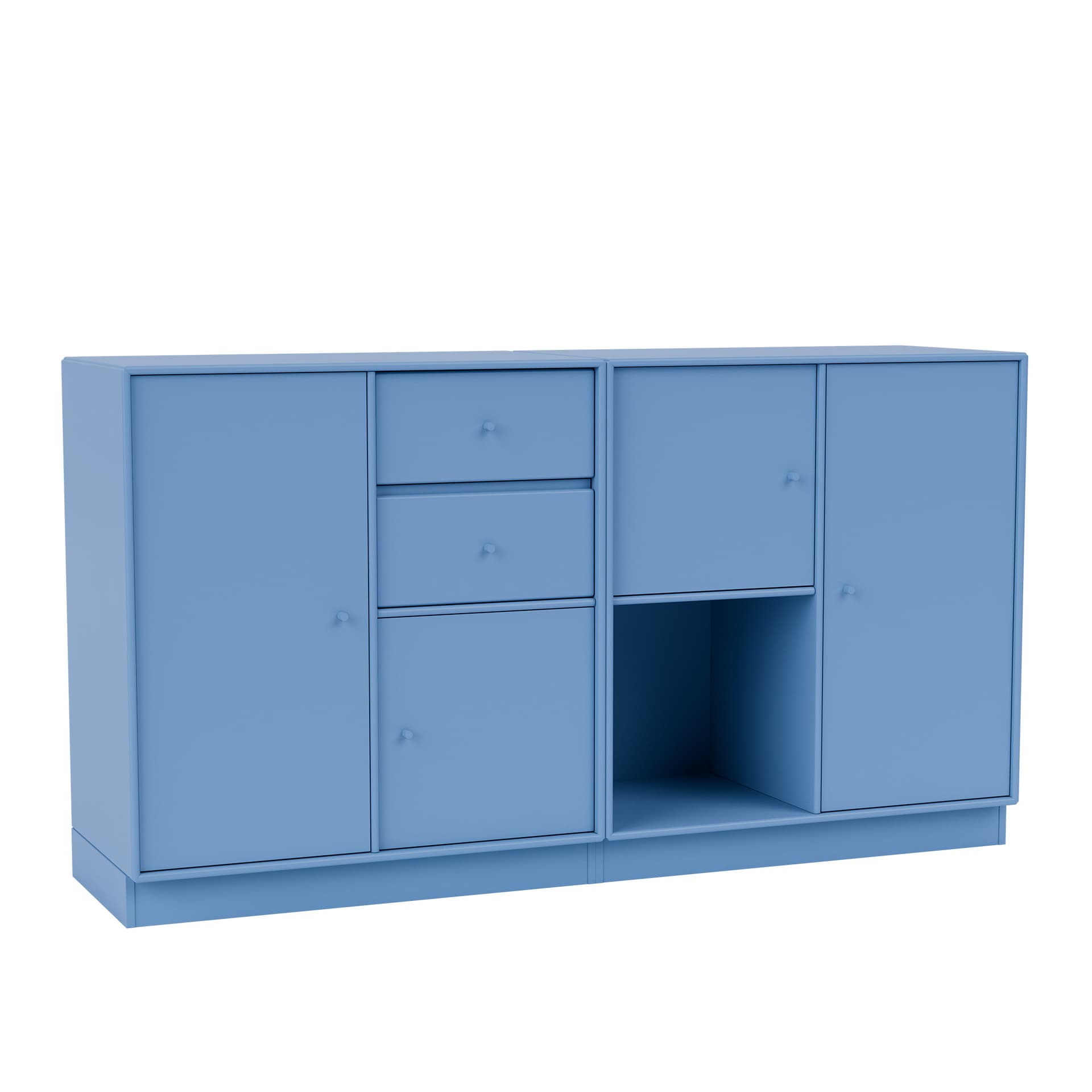 Montana - Couple Sideboard 154-Azure 07 Plinth 7 cm - Sideboards - Peter J. Lassen - Blå - Tre