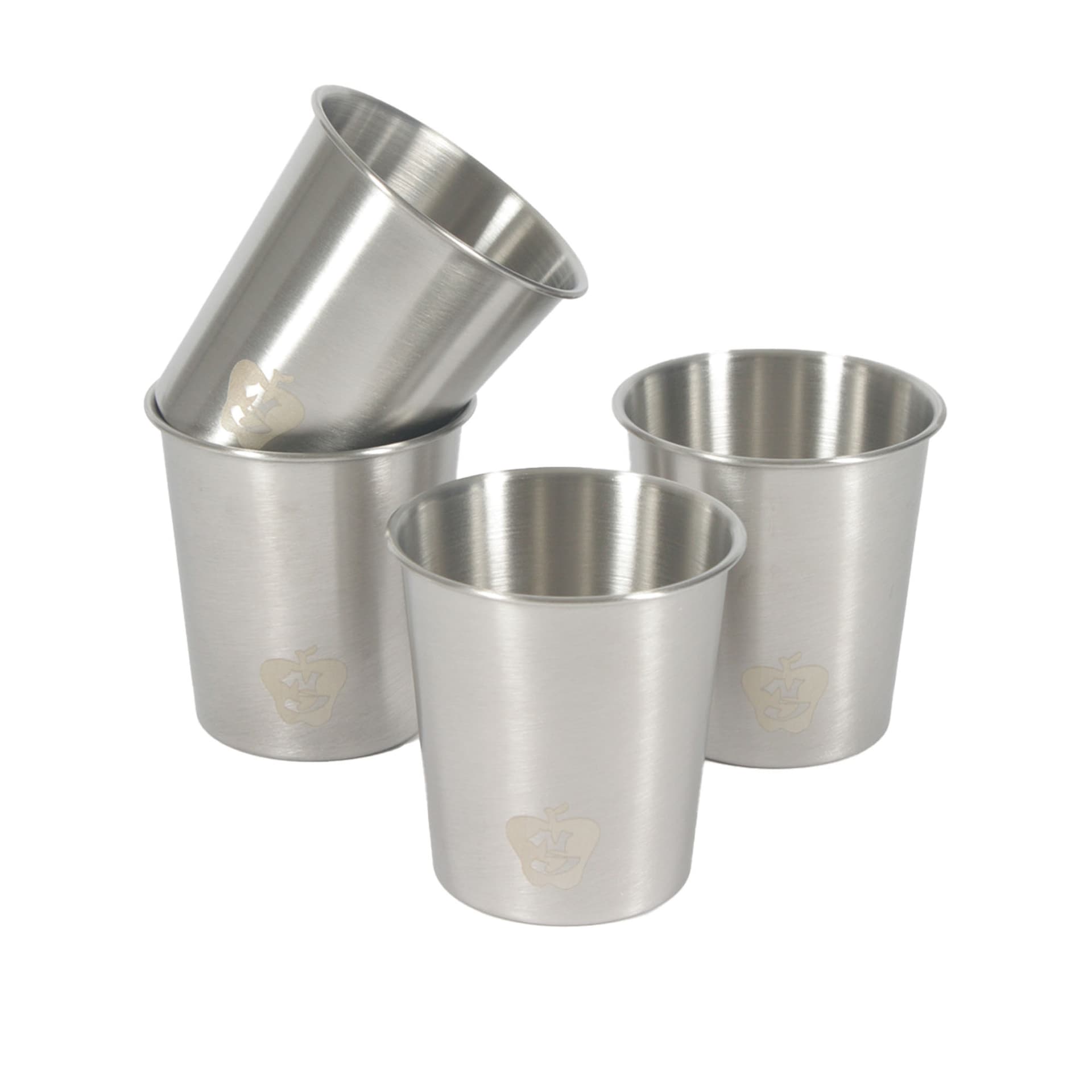 Niko June - Steel Cup Small - Pick Up Stainless Steel / 4 Pcs - Kaffekopper - Niko Juno - Sølv - Metall