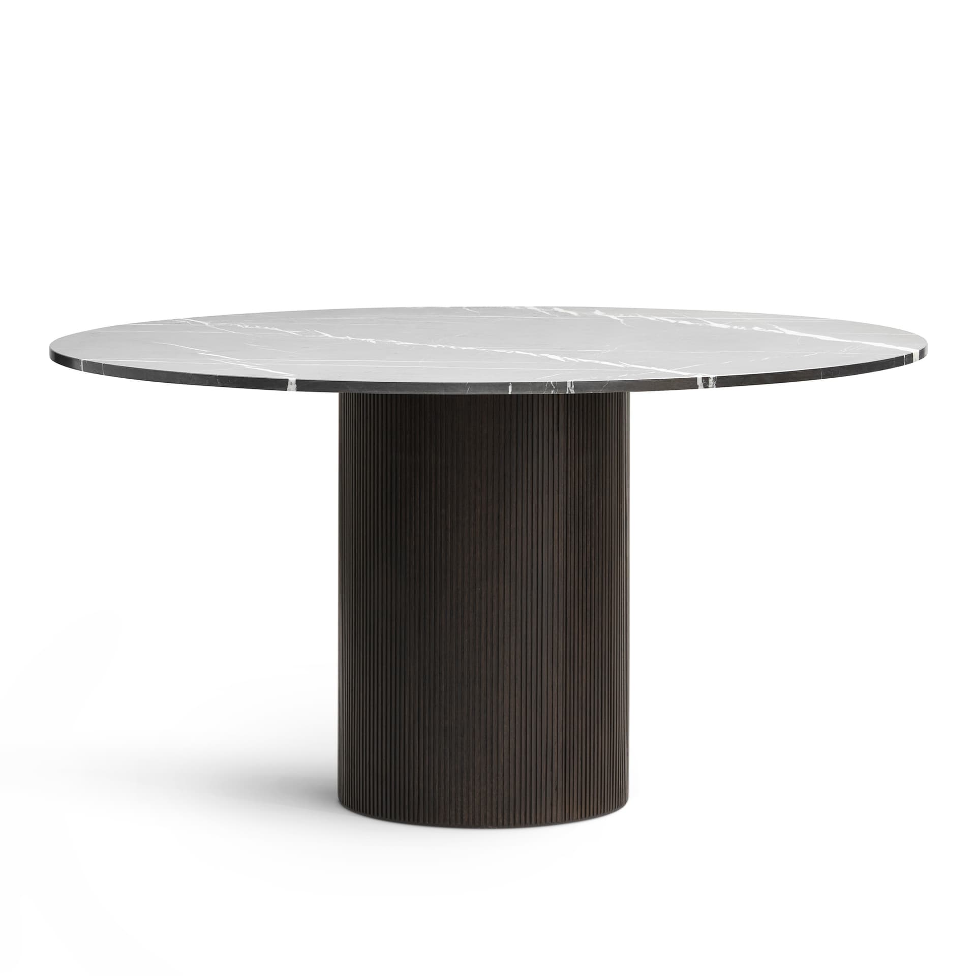 Vipp - Vipp495 cabin runt matbord Ø150cm mörk ek med pietra grey - Spisebord - Grå