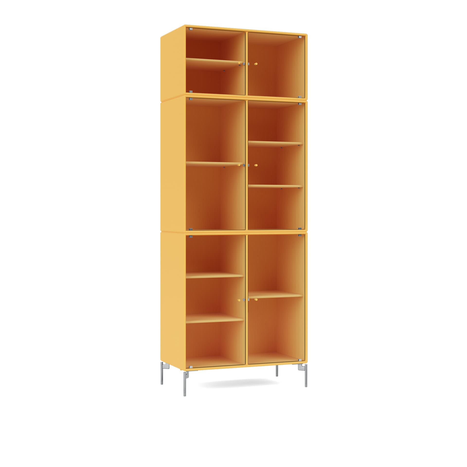 Montana - Ripple Iv – Vitrine Cabinet 166-Acacia Matt Chrome - Vitrineskap - Peter J. Lassen - Gul - Tre