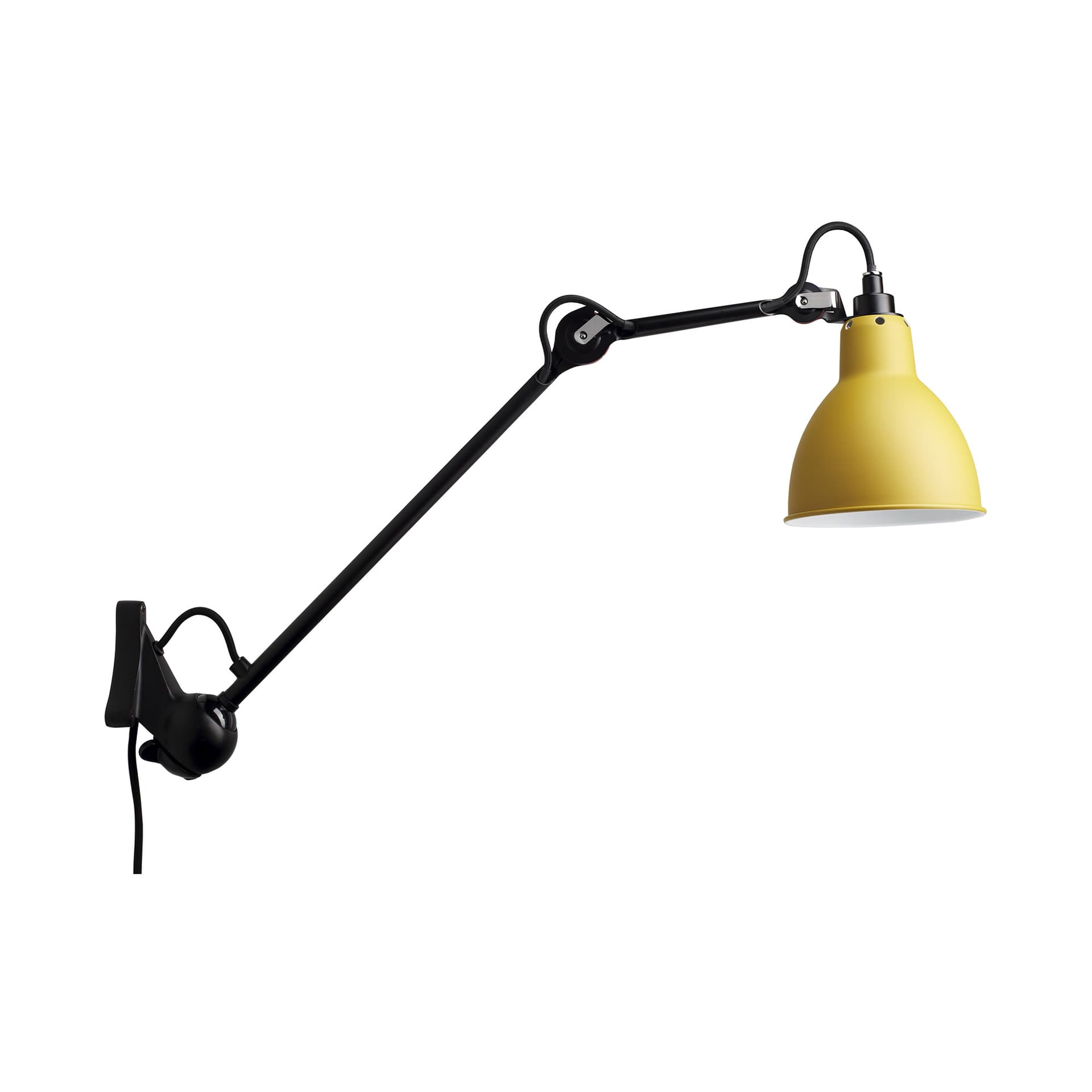 Lampe Gras - 222 Vegglampe Gul/Svart