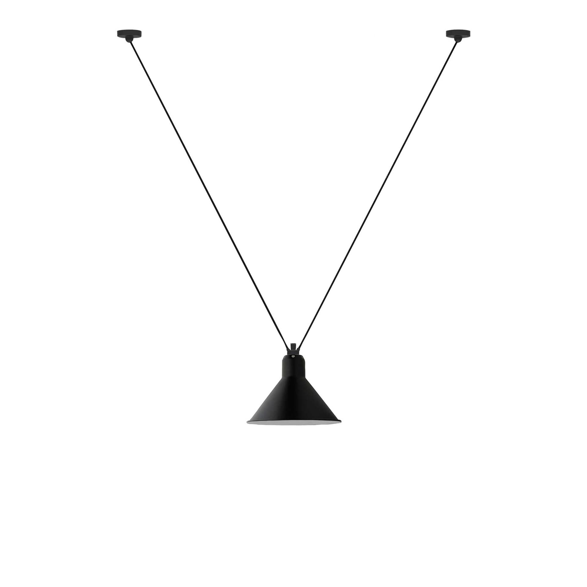 Lampe Gras - 323 L Pendel Konisk Svart