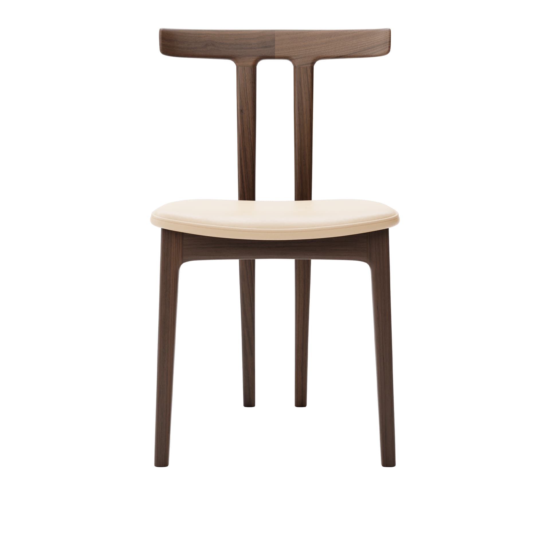 Carl Hansen - OW58, T-Chair, Oiled Walnut, Leather Cat. C Sif 90 - Spisestoler - Ole Wanscher - Tre farget - Lær/Tre/Skum