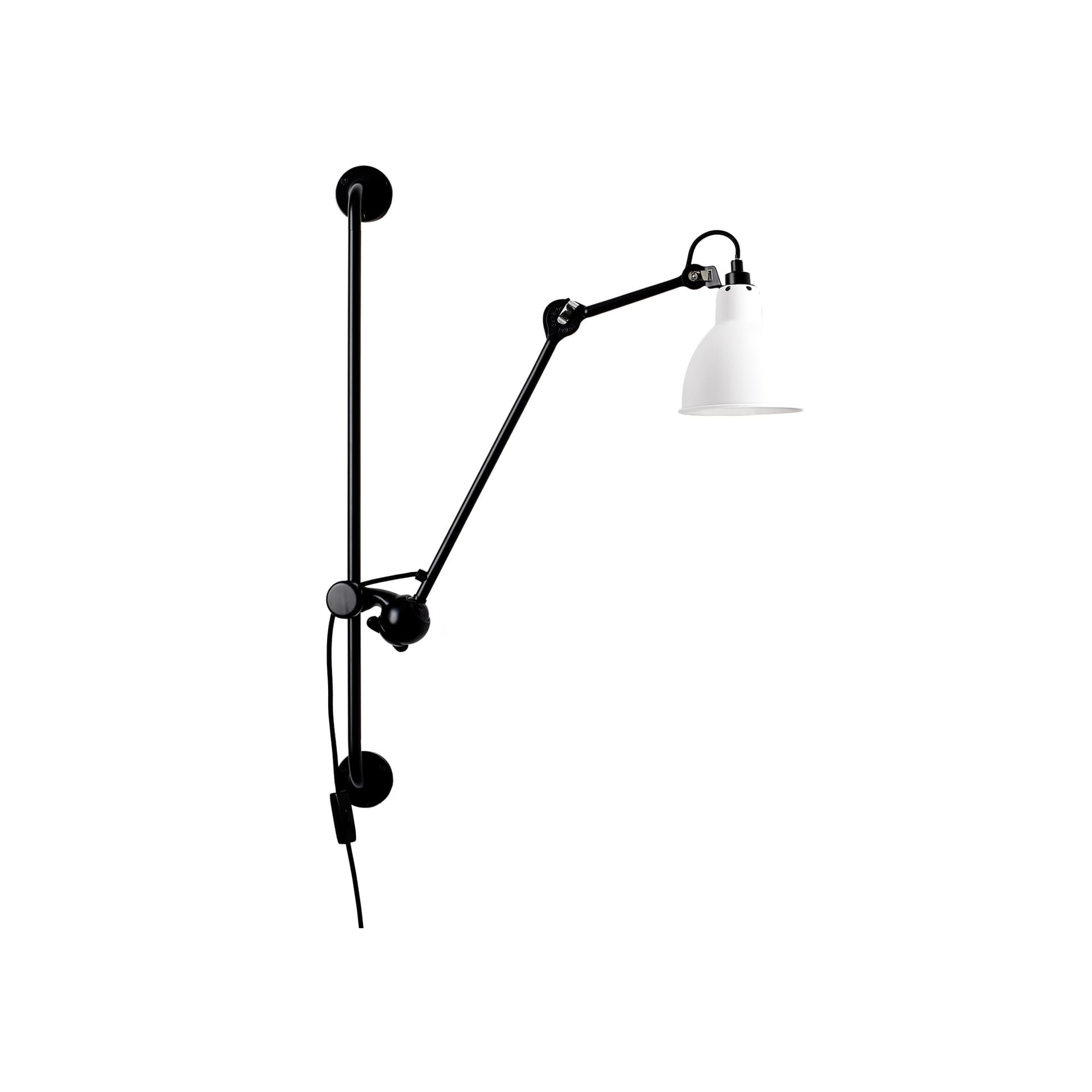Lampe Gras - 210 Vegglampe svart/hvit –