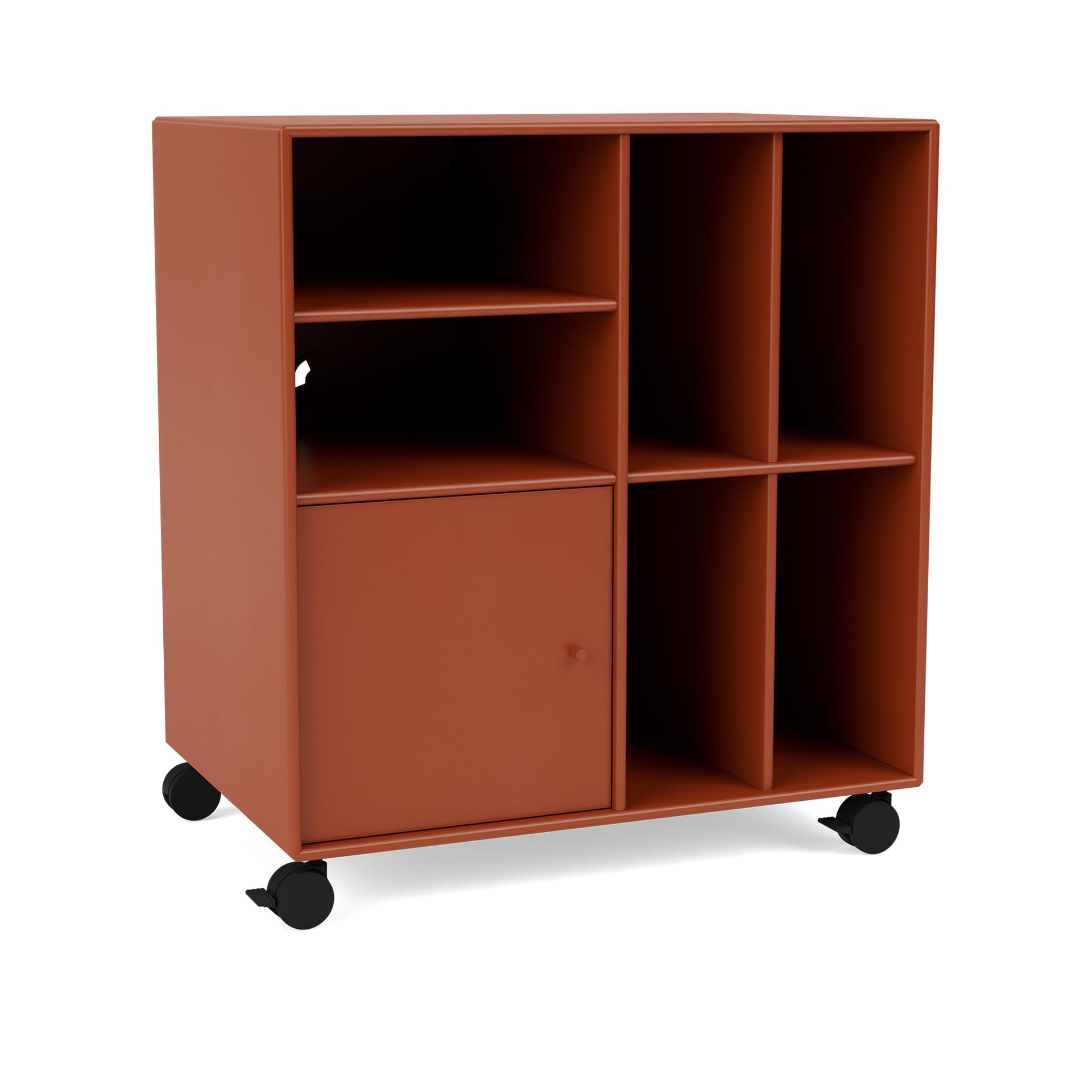Montana - SPIN II Vinyl Storage, 05-CastorsCR70Black, 162 Hokkaido - Oppbevaringsskap - Peter J. Lassen - Rød