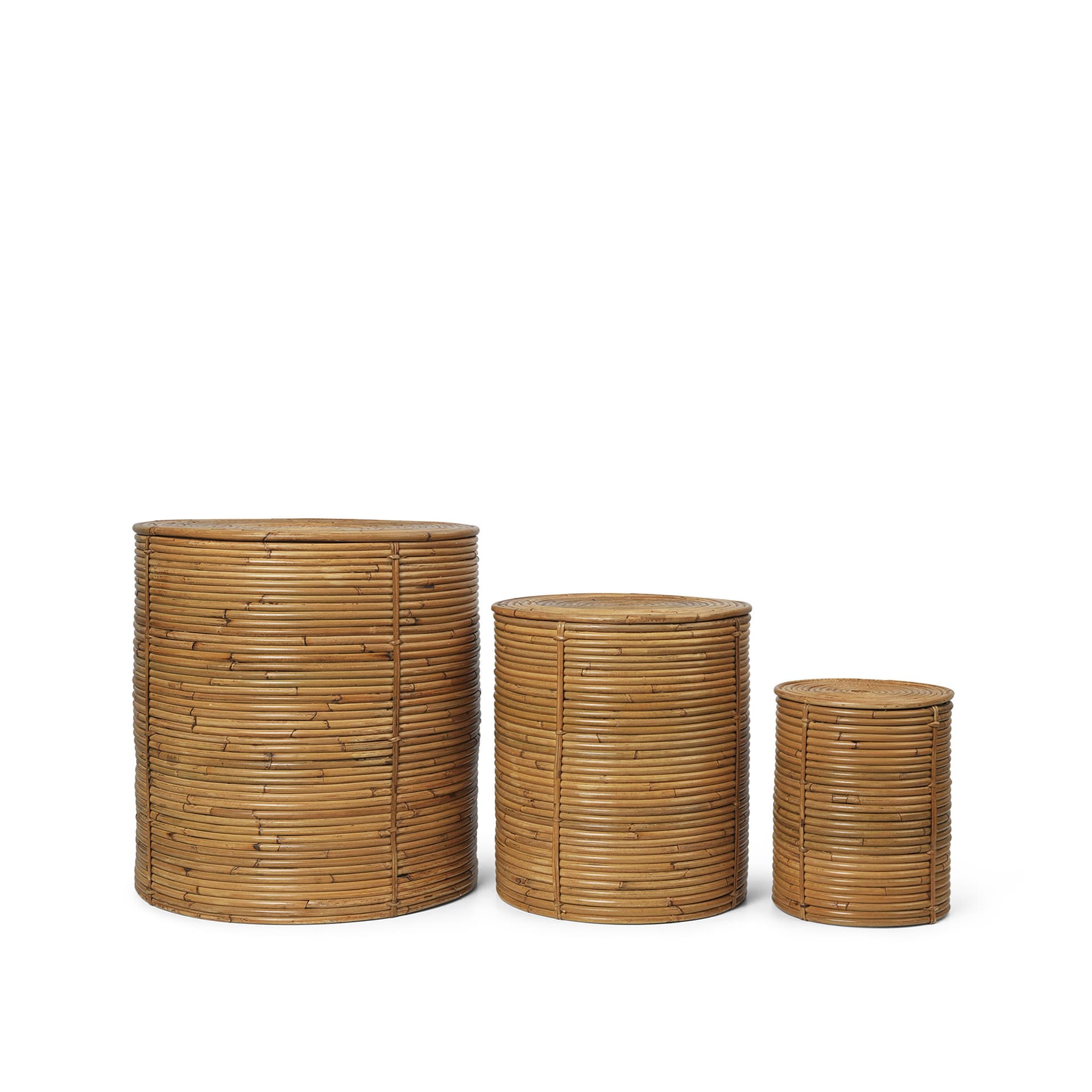 ferm LIVING - Column Storage Set of 3 Natural Stained