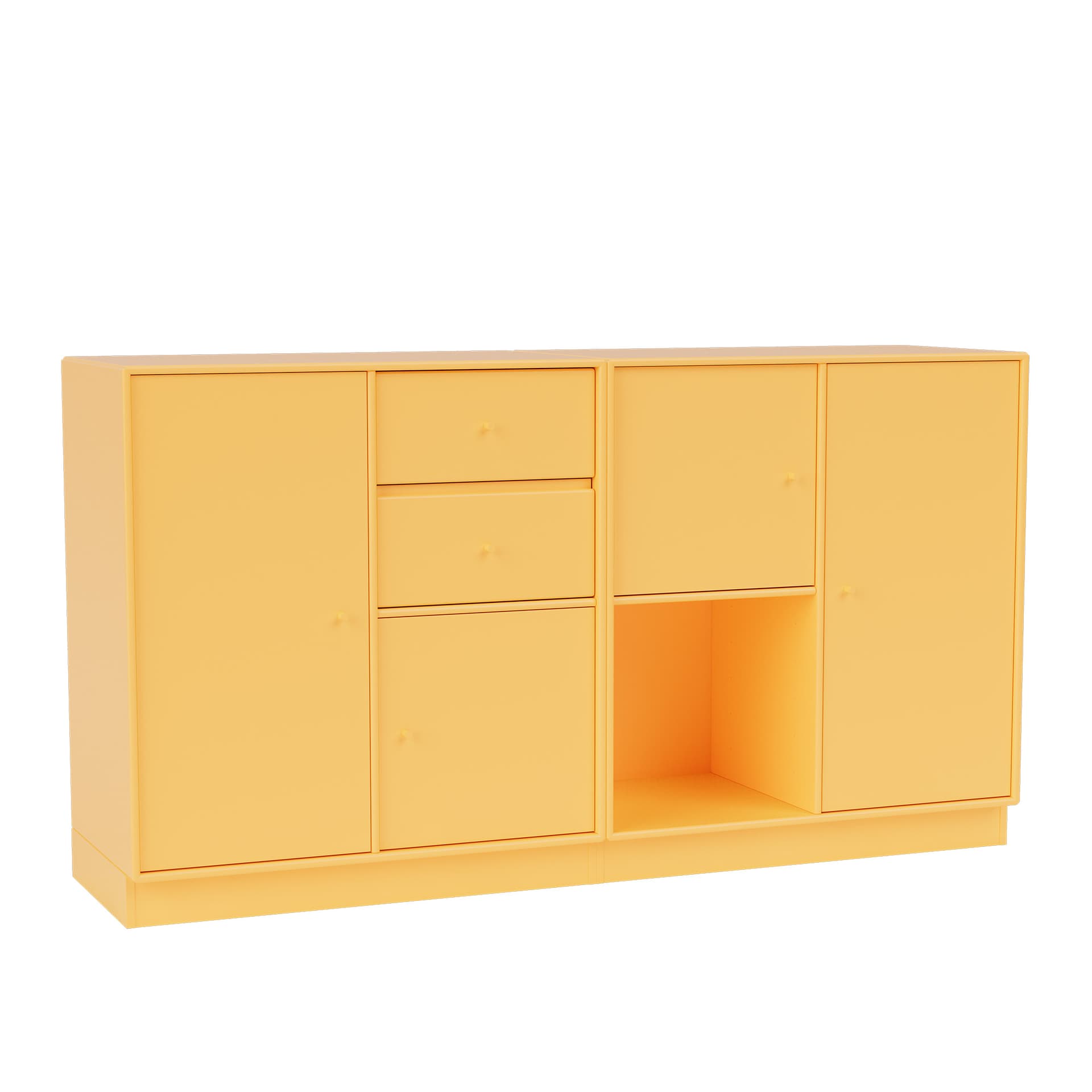 Montana - Couple Sideboard 166-Acacia 07 Plinth 7 cm - Sideboards - Peter J. Lassen - Gul - Tre