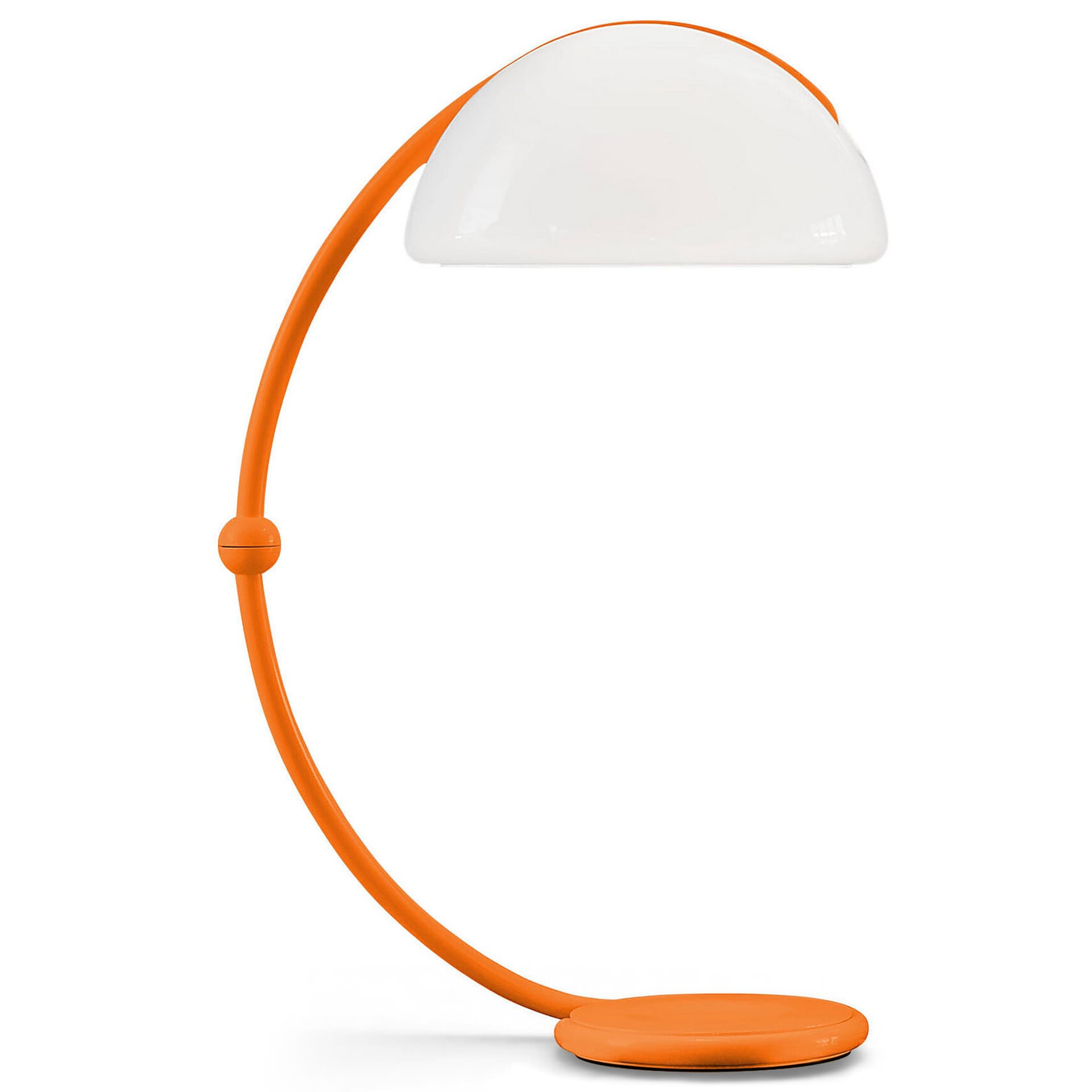 Martinelli Luce - Serpente Orange Anniversary 60 – floor lamp - Skjermlamper - Elio Martinelli - Oransje,Hvit - Metall/Syntetisk materiale
