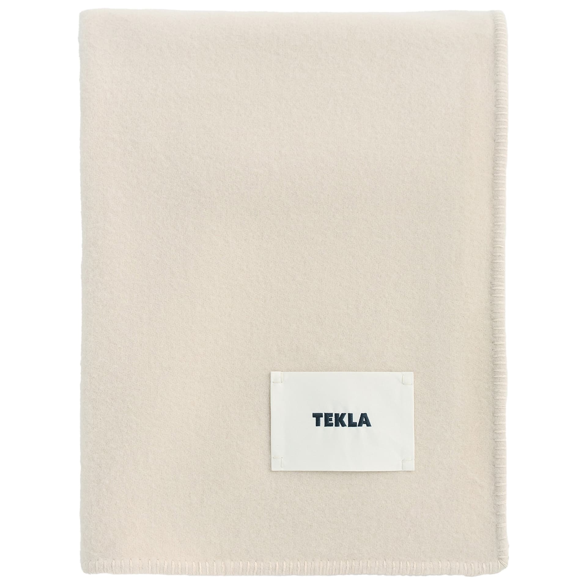 Tekla - Blanket Solid Snow - Pledd og tepper - Hvit - Bomull