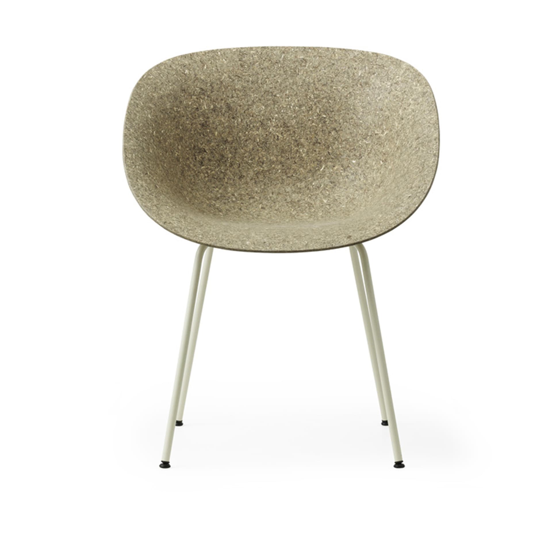 Normann Copenhagen - Mat Armchair Cream Steel Seaweed - Spisestoler - Foersom & Hiort-Lorenzen - Beige - Naturlig materiale/Metall