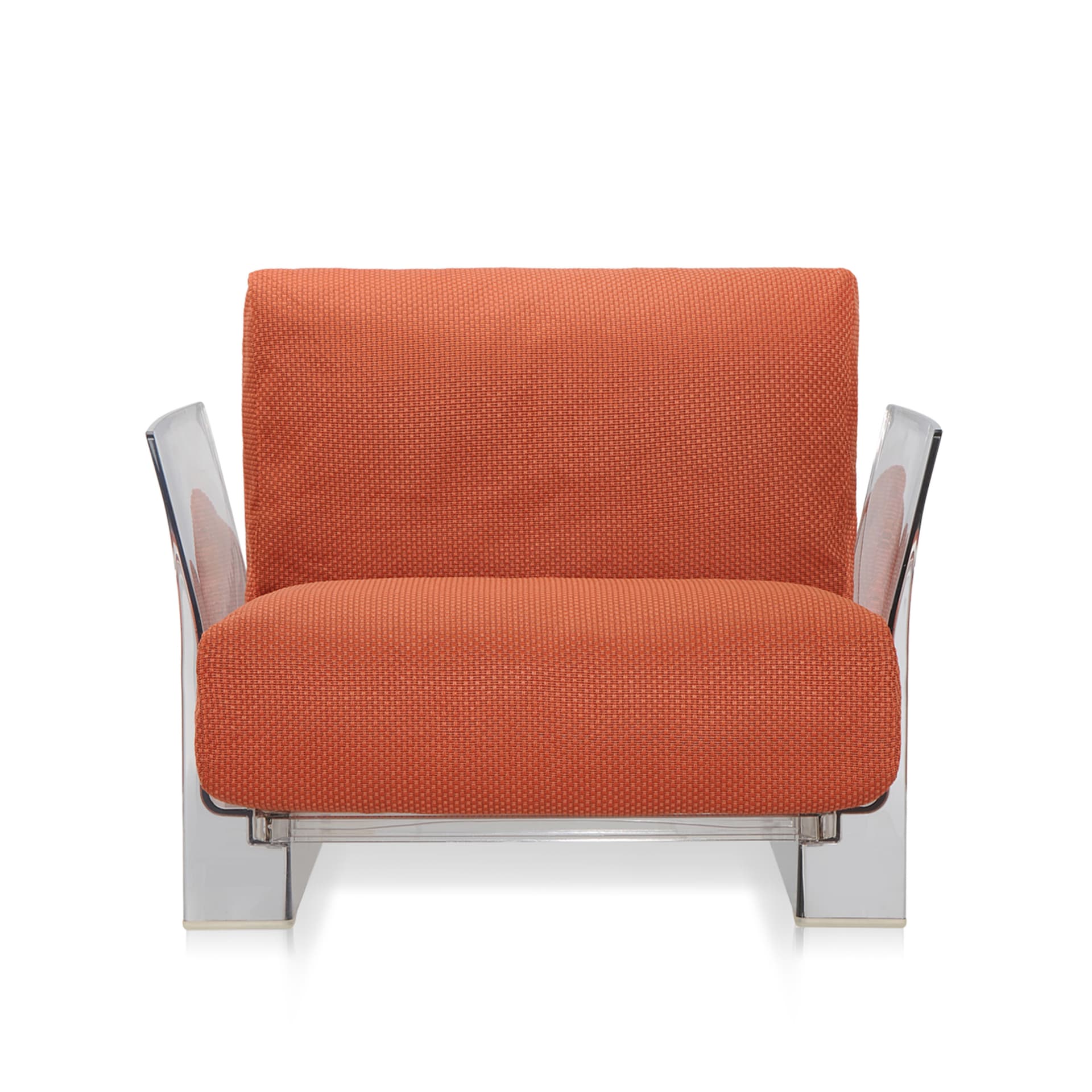 Kartell - Pop Outdoor Armchair 7041, Ikon Orange - Utendørs lenestoler - Piero Lissoni - Oransje - Tekstilmateriale/Skum/Plast