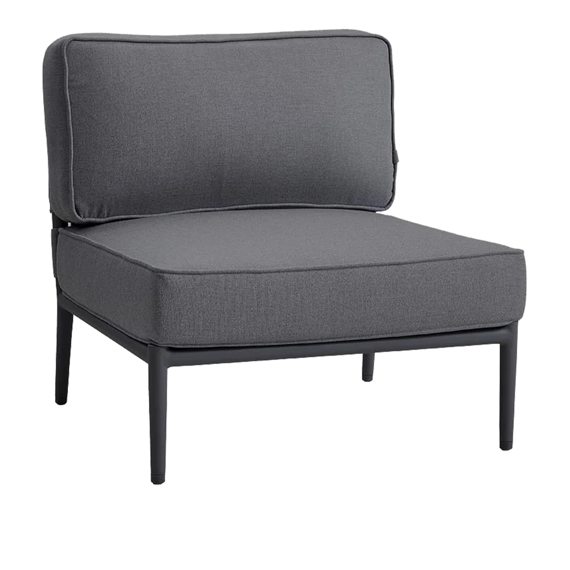 Cane-Line - Conic Single Modul, Grey, Cane-Line SoftTouch - Utendørs sofaer - Foersom & Hiort-Lorenzen MDD