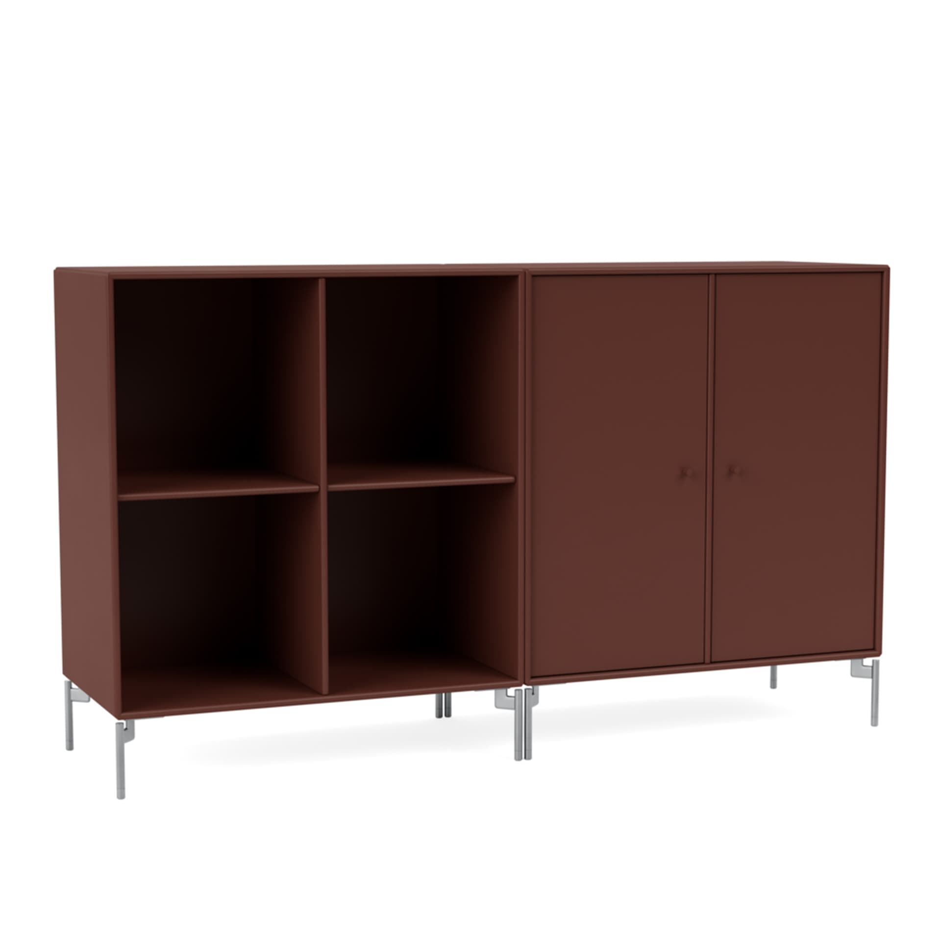 Montana - Pair Classic Sideboard 155-Masala Matt Chrome - Sideboards - Peter J. Lassen - Brun - Tre