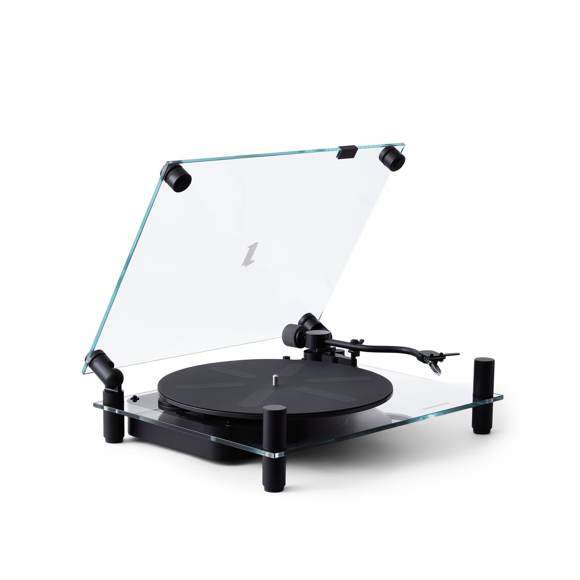 Transparent Sound - Transparent Turntable - Black - Høyttalere og lydanlegg - Svart - Glass/Metall
