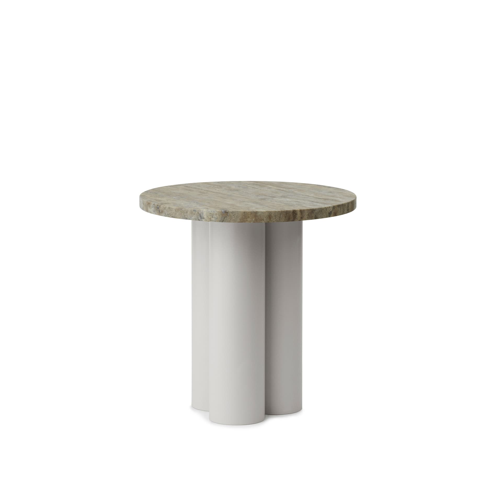 Normann Copenhagen - Dit Table Sand - Travertine Silver - Småbord & sidebord - Beige - Metall/Stein