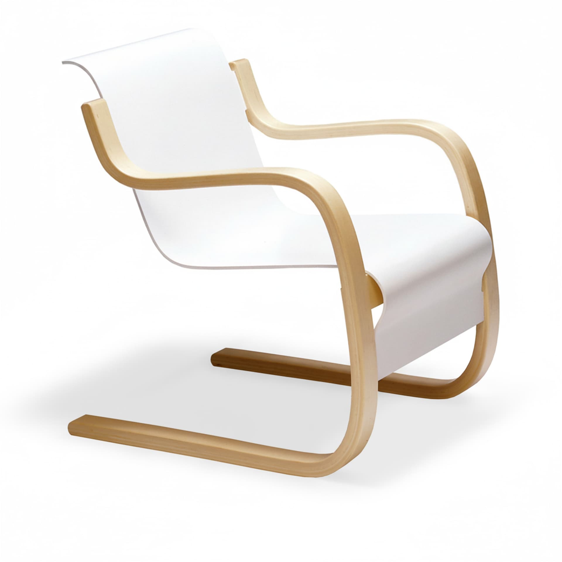 Artek - Fåtölj Fåtölj 42, Vit sits - Lenestoler - Alvar Aalto - Hvit - Tre