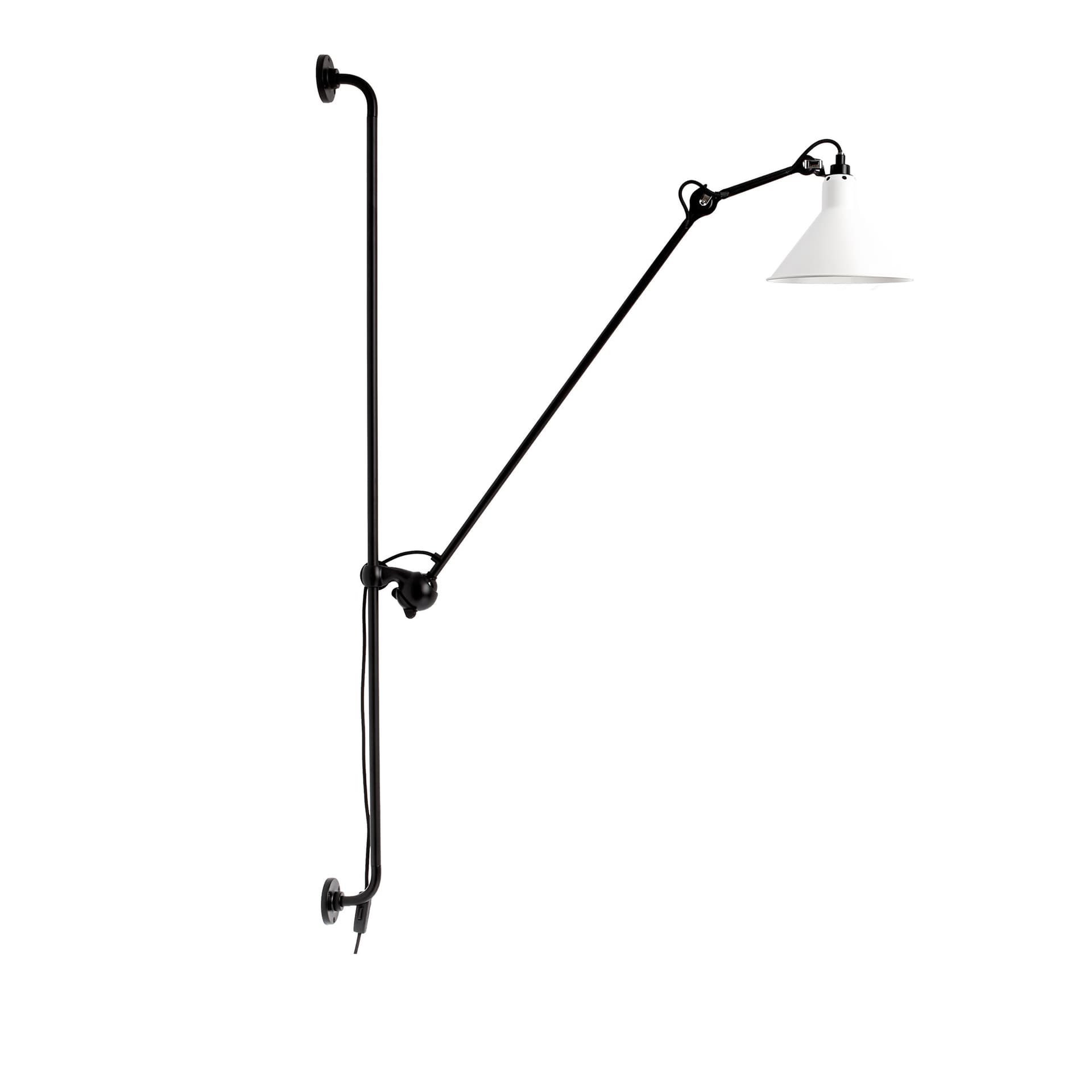 Lampe Gras - 214 Vegglampe Conic Svart/Hvit