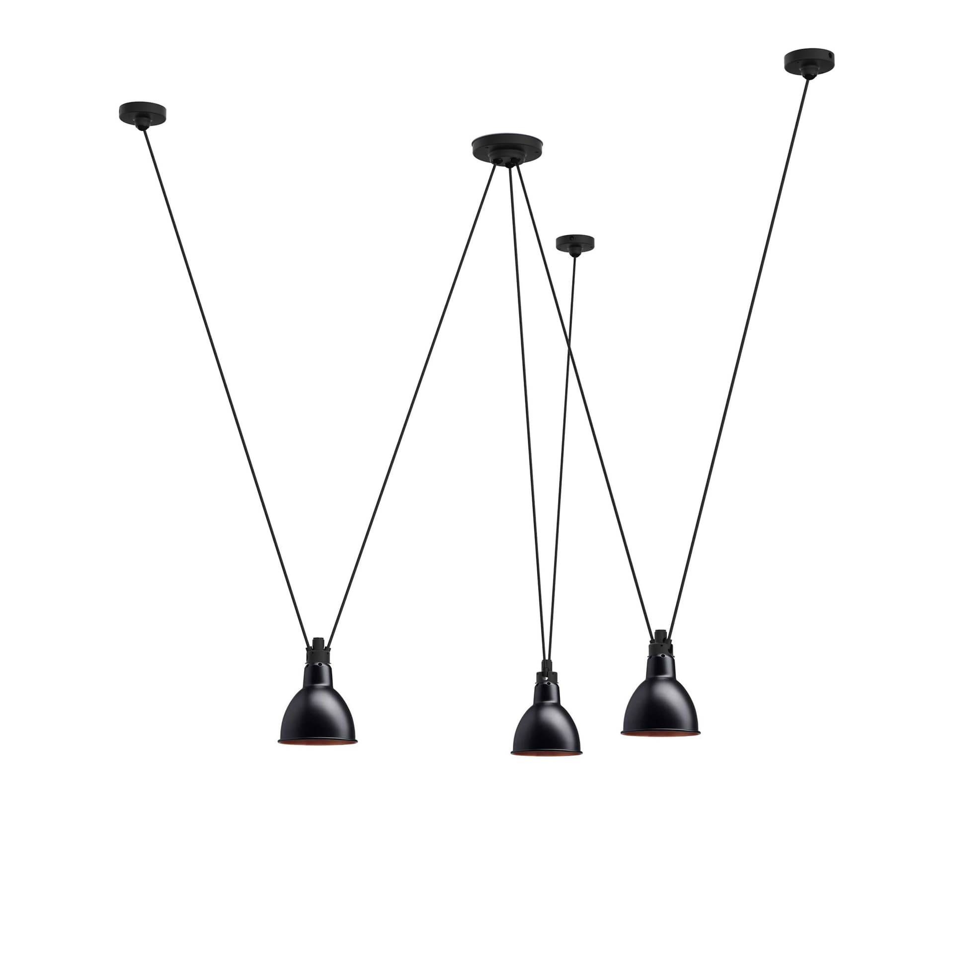 DCWéditions - Les Acrobates De Gras 325 L Round Black/Copper Inside - Pendellamper - Bernard-Albin Gras - Svart