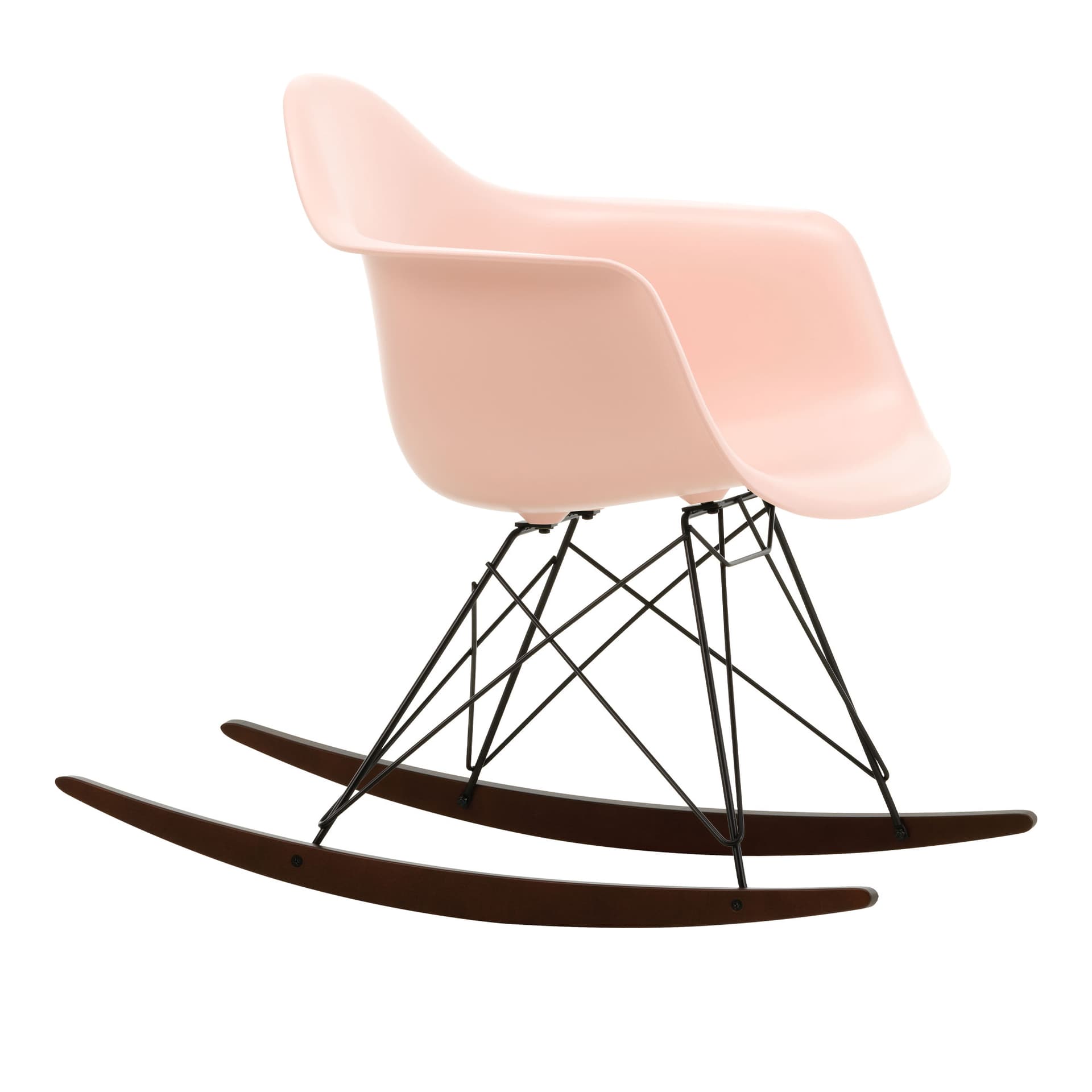 Vitra - Eames Plastic Armchair RAR - 41 Pale Rose - Basic Dark Base - Dark Maple - Lenestoler - Charles & Ray Eames - Rosa - Metall/Tre/Plast