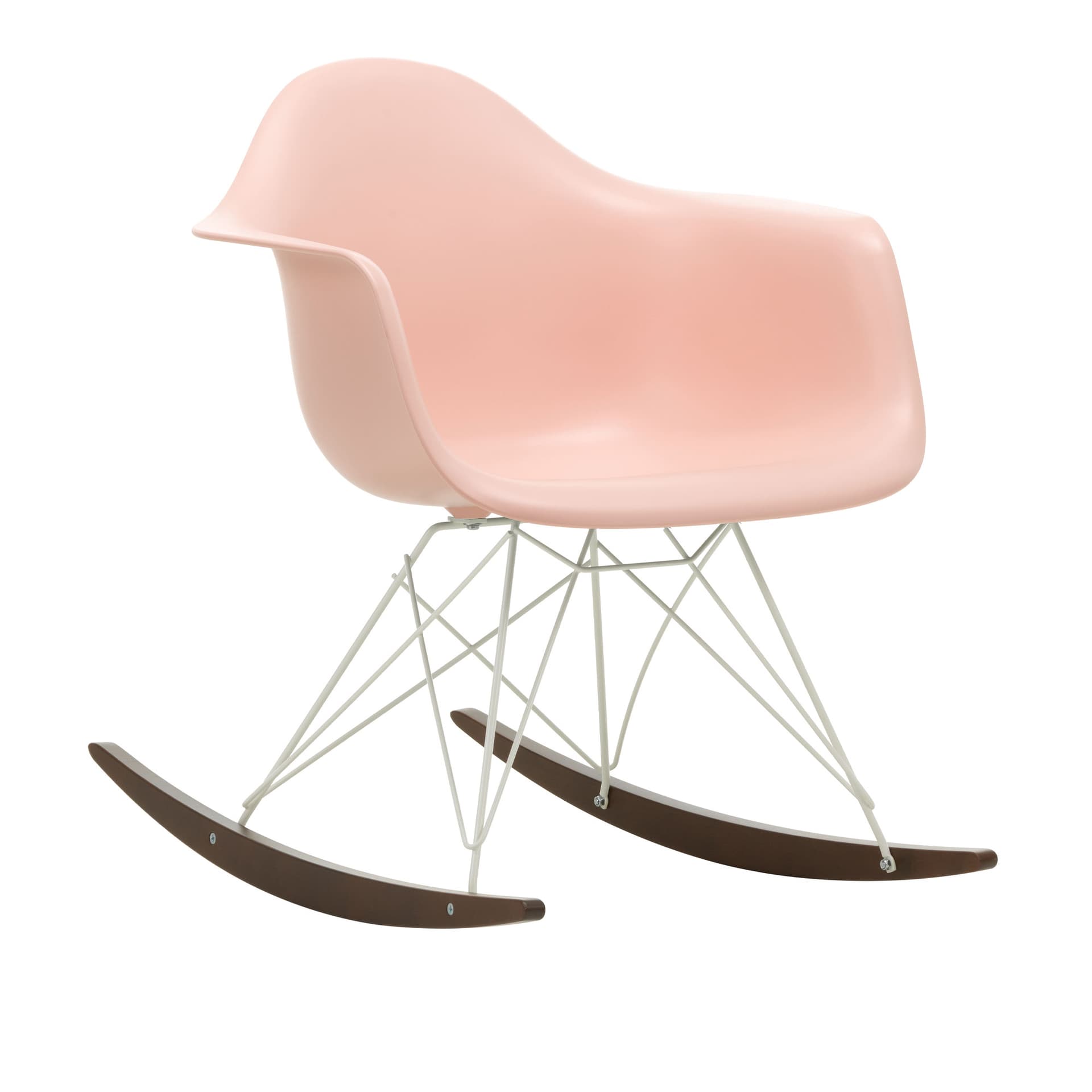 Vitra - Eames Plastic Armchair RAR - 41 Pale Rose - White Base - Dark Maple - Lenestoler - Charles & Ray Eames - Rosa - Metall/Tre/Plast