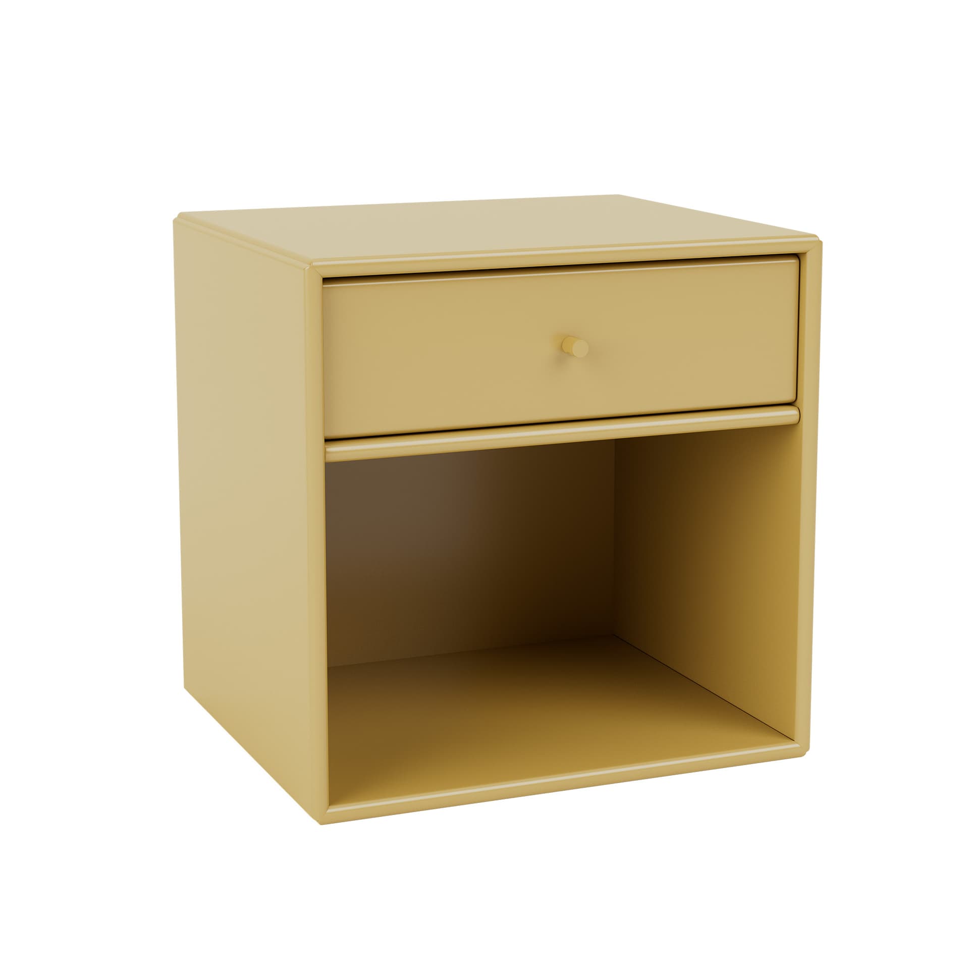 Montana - Dream Nightstand 157-Cumin 04 Suspension Rails - Nattbord - Peter J. Lassen - Gul - Tre