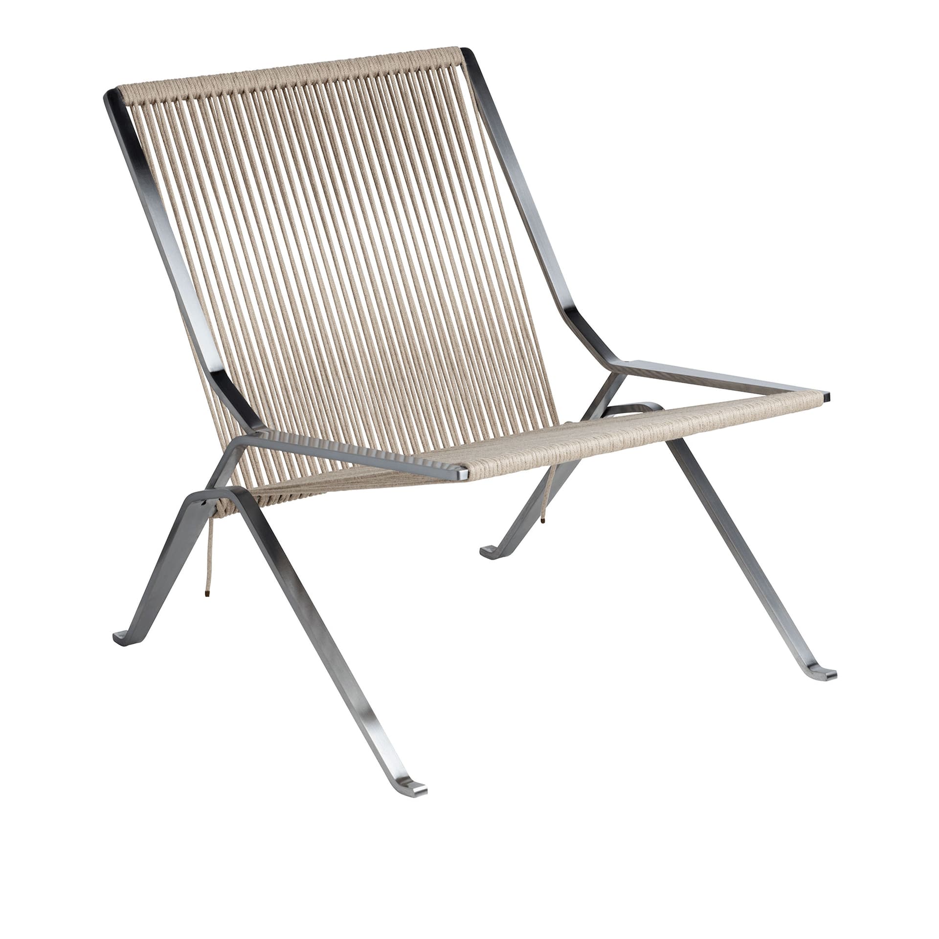Fritz Hansen - PK25, Natur - Lenestoler - Poul Kjærholm - Beige - Naturlig materiale/Metall