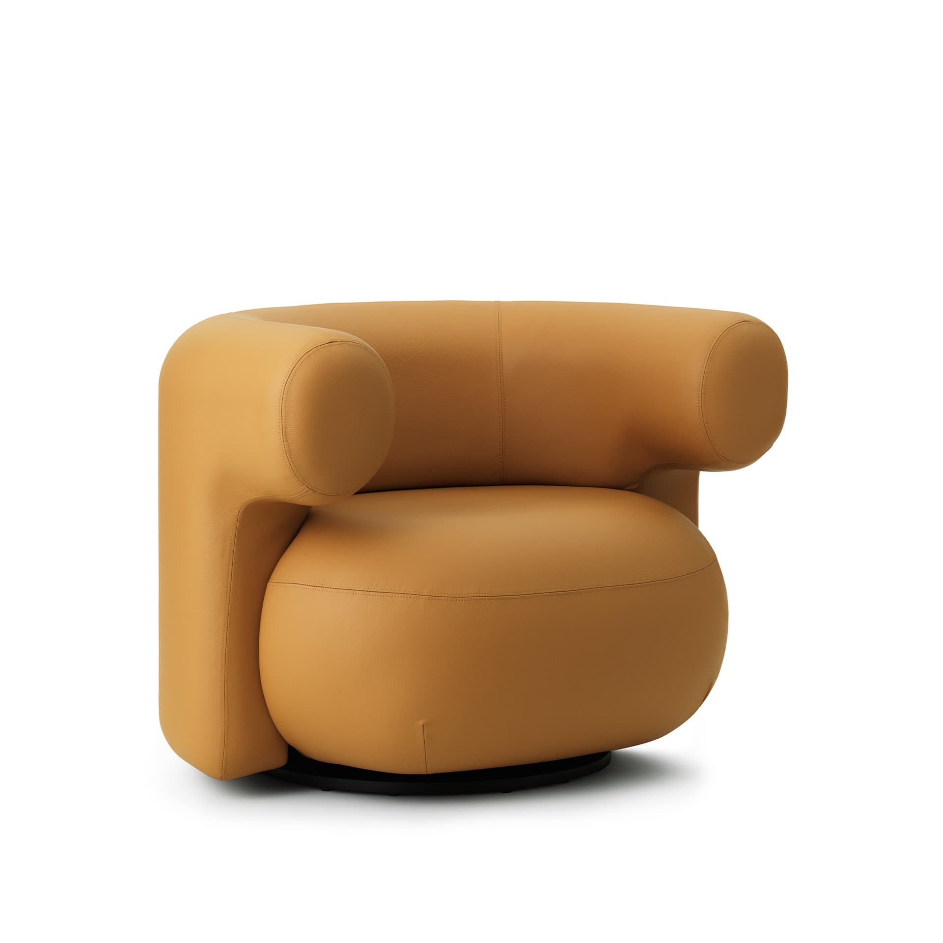 Normann Copenhagen - Burra Lounge Chair - Ultra Leather 41571 - Lenestoler - Simon Legald - Brun - Metall/Skum