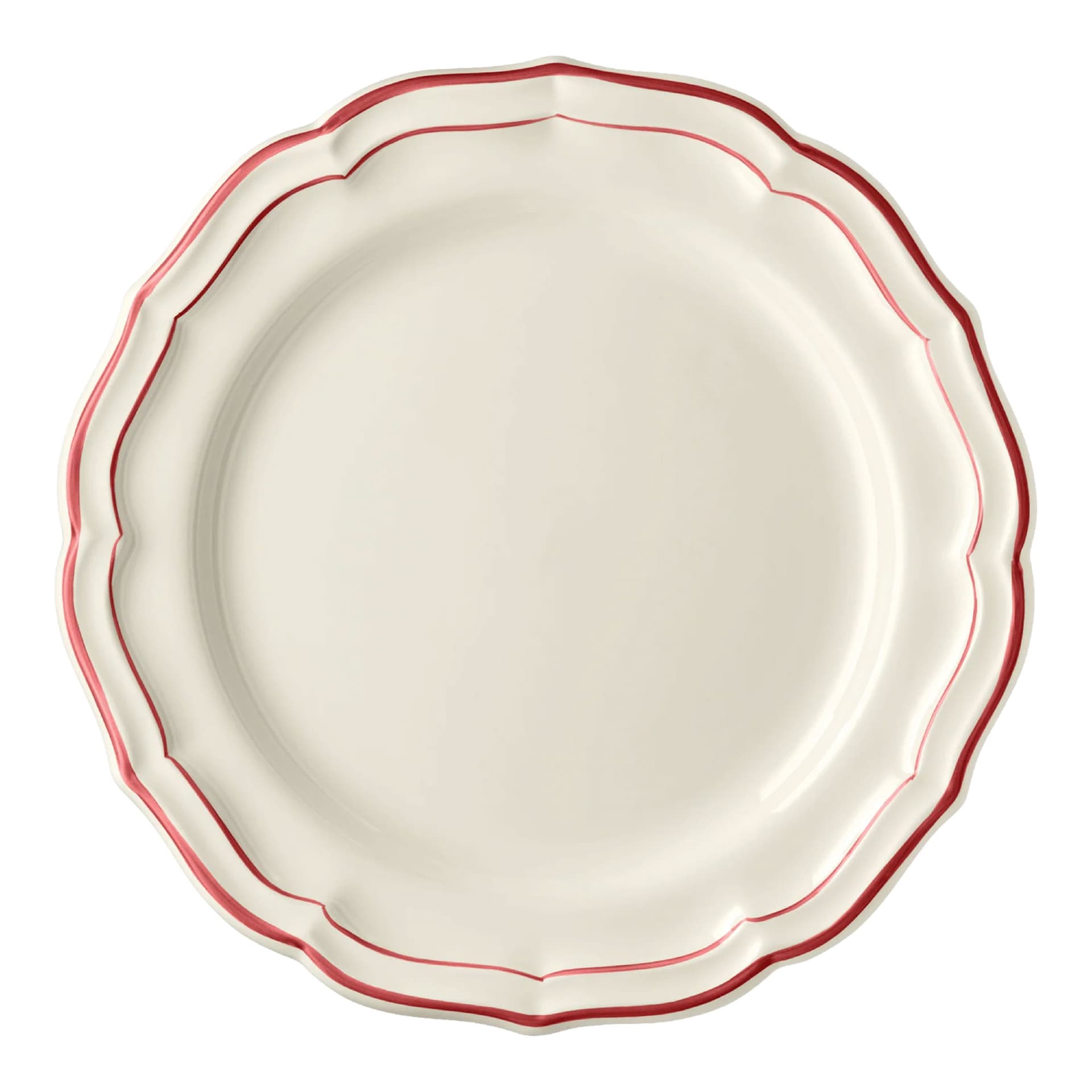 Gien - Filet middagstallrik 4-pack röd - Tallerkener - Rød - Keramikk