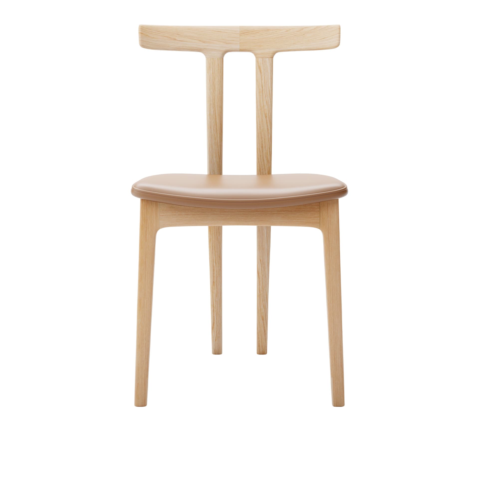 Carl Hansen - OW58, T-Chair, Oiled Oak, Leather Cat. B Thor 307 - Spisestoler - Ole Wanscher - Tre farget - Lær/Tre/Skum