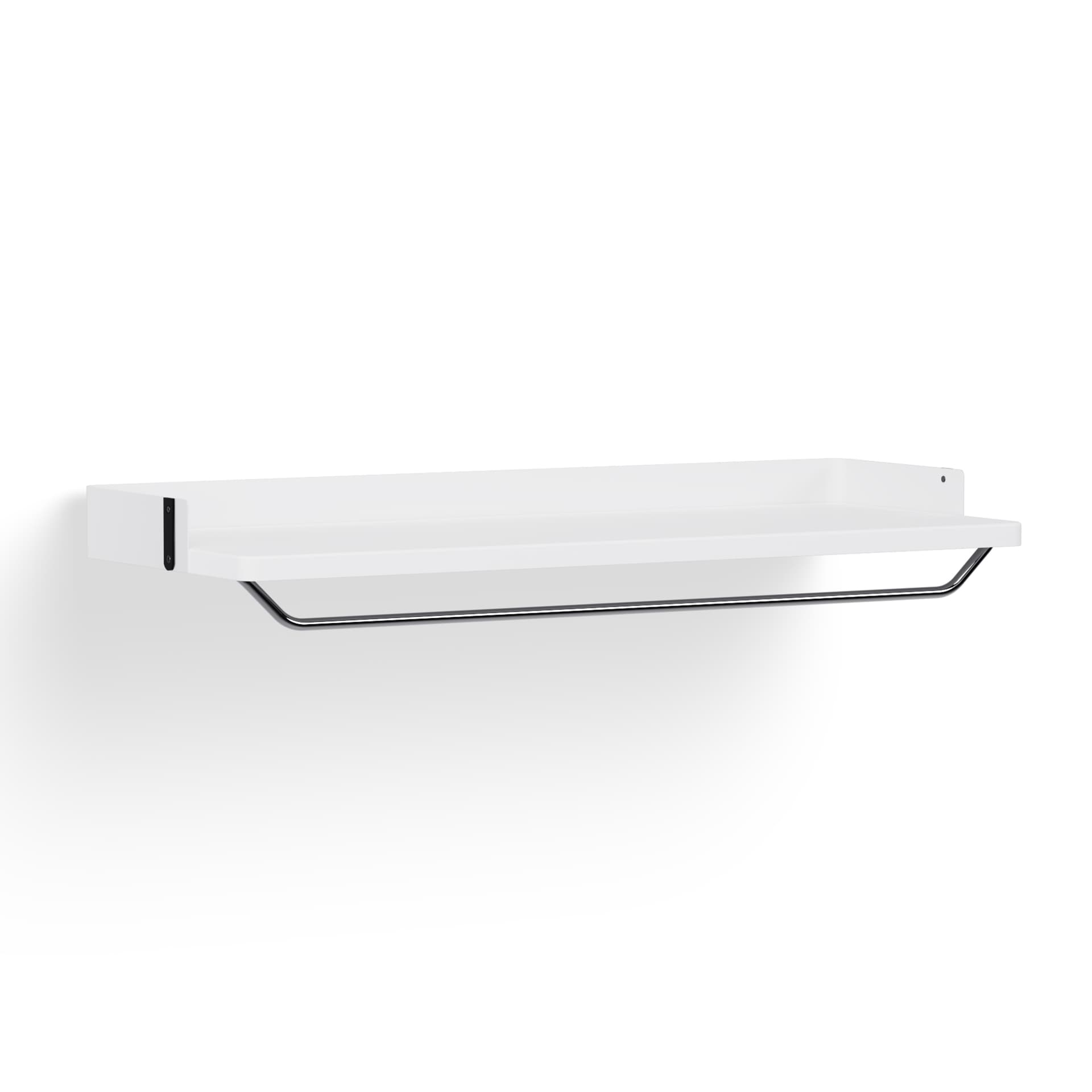 HAY - Pier System Shelf W. Hanger - Ps White Powder Coated Steel - Hyller & Hyllesystemer - Hvit - Metall