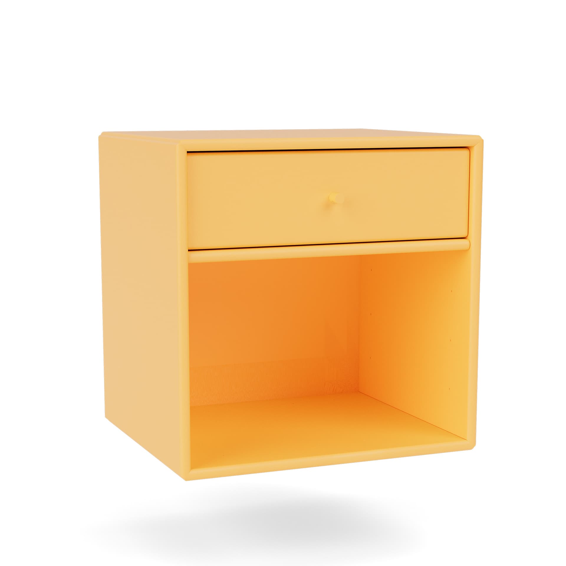 Montana - Dream Nightstand 166-Acacia 04 Suspension Rails - Nattbord - Peter J. Lassen - Gul - Tre