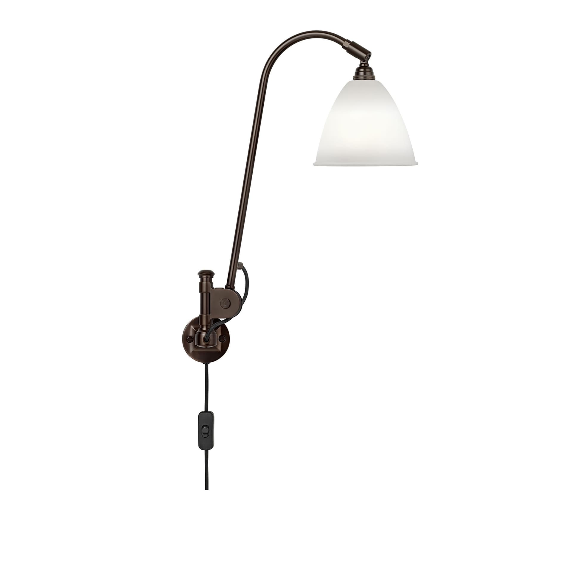 GUBI - Bestlite BL6 vegglampe, Ø 16 cm, svart/porselen