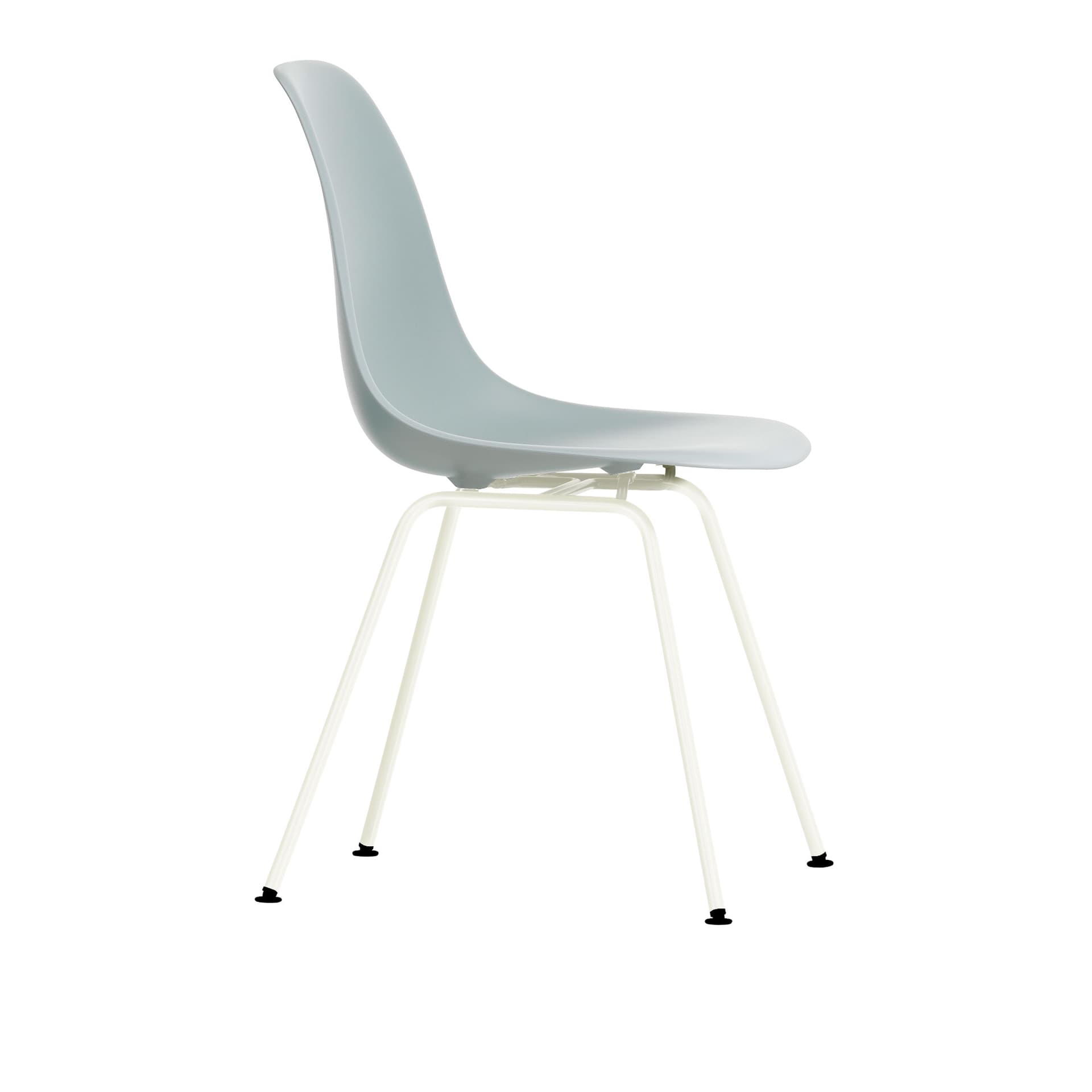 Vitra - Eames Plastic Chair DSX - 24 Light Grey - White Base - Spisestoler - Charles & Ray Eames - Grå - Metall/Plast